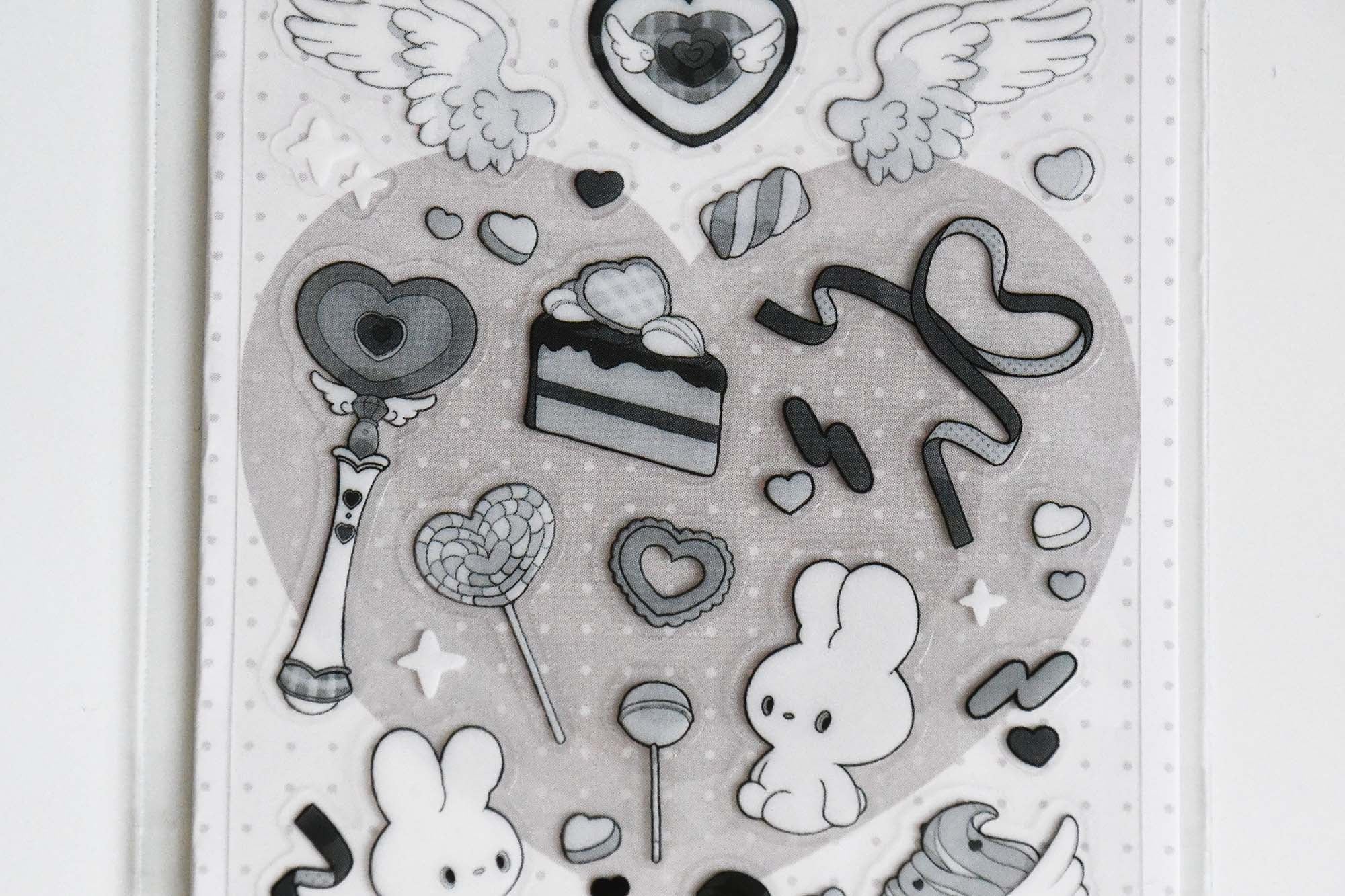 [KINGJIM] Decoration Sticker - Gray Rabbit