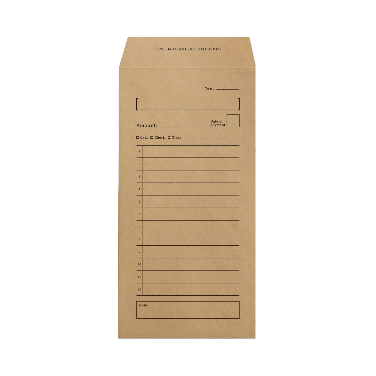 [KNOOPWORKS]  Monthly Cash Envelope