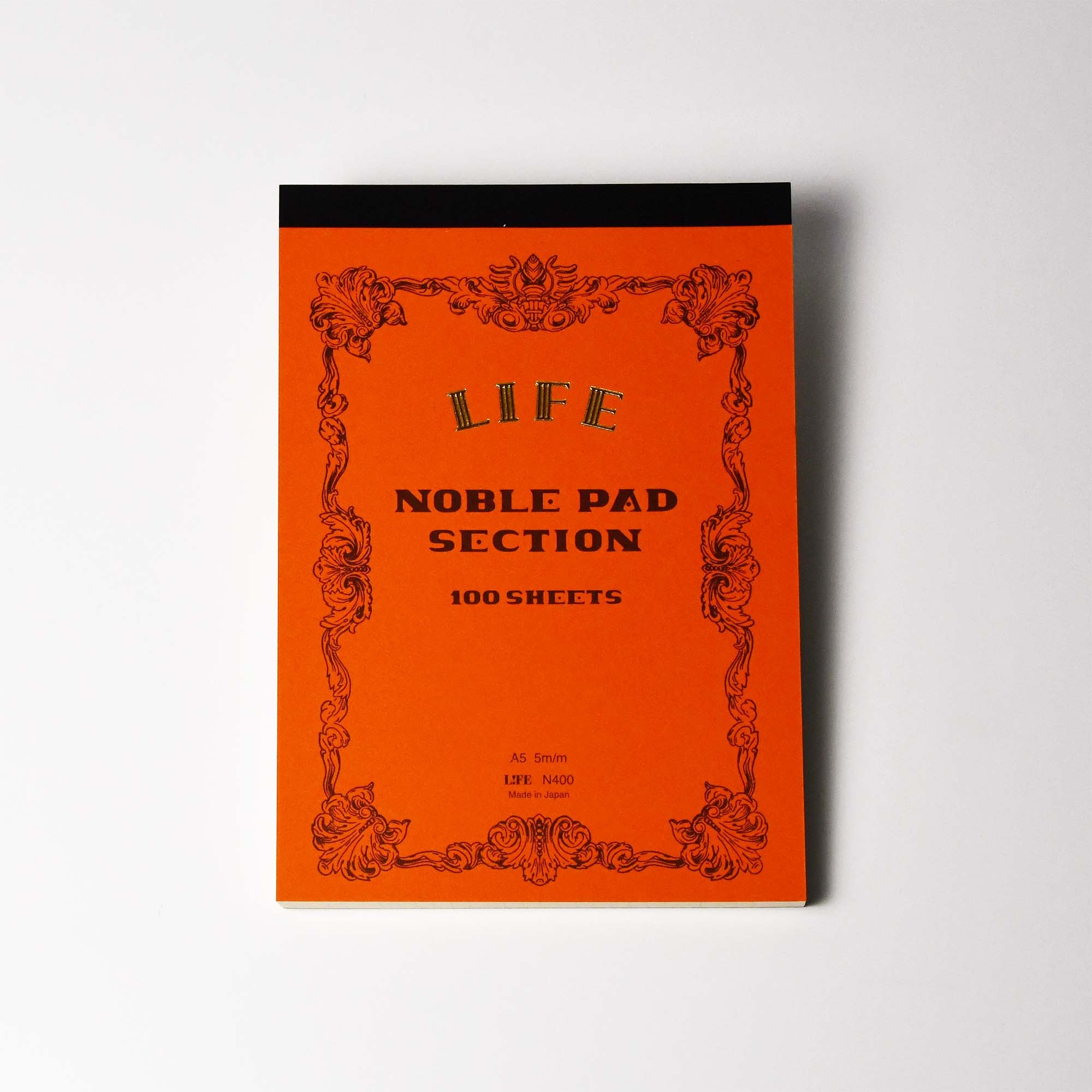 LIFE Noble Pad Section 100 Sheets A5 N400 Made in Japan Notepads Orange