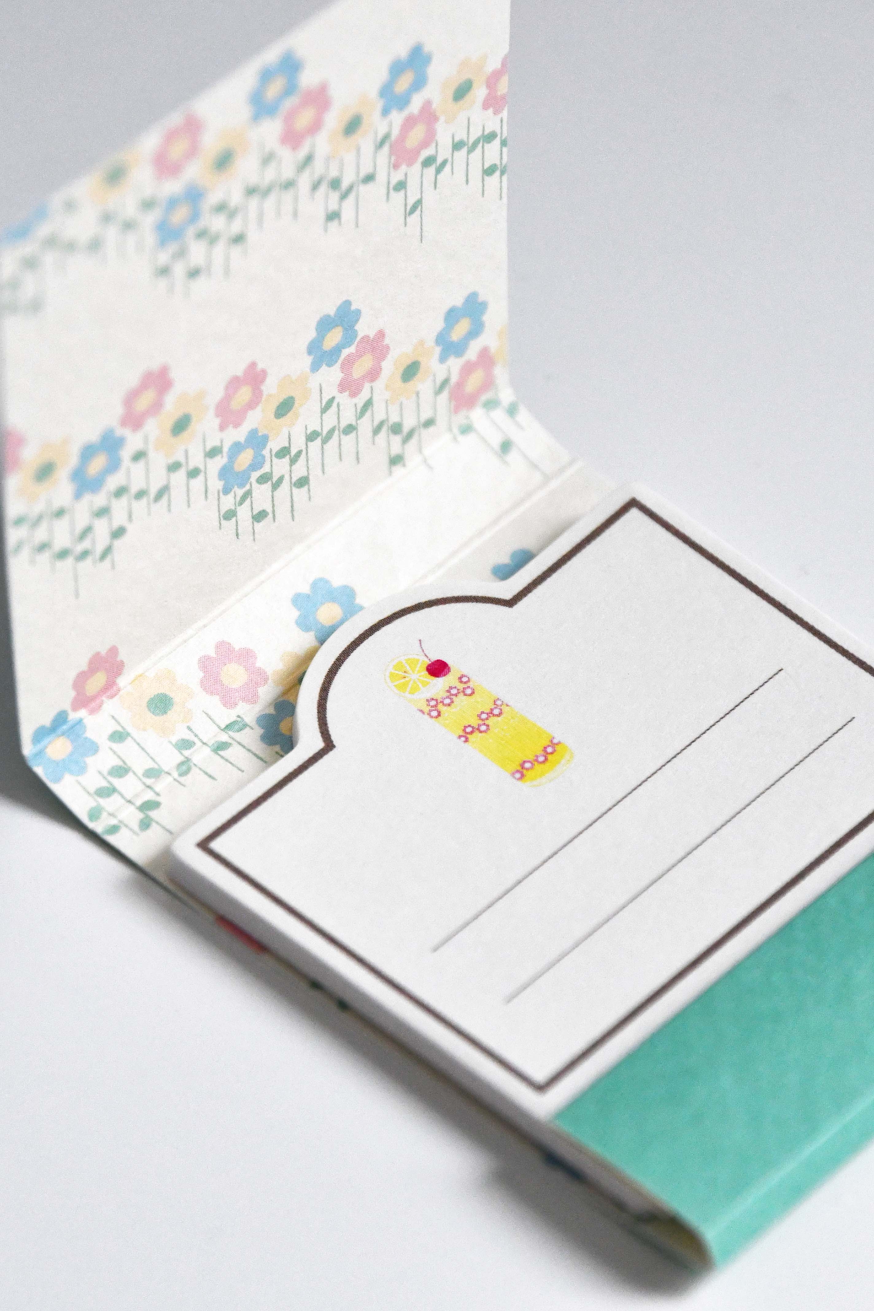 Aderia Retro Match motif sticky note, Japanese retro illustration and high-quality design