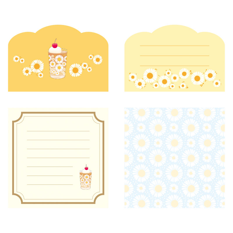 Aderia Retro Memo note, Japanese retro illustration and high-quality design