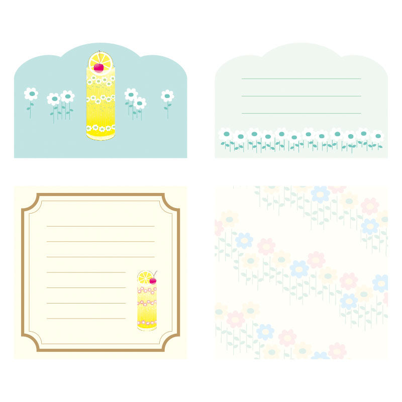 Aderia Retro Memo note, Japanese retro illustration and high-quality design