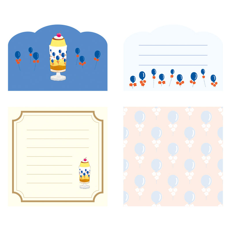 Aderia Retro Memo note, Japanese retro illustration and high-quality design