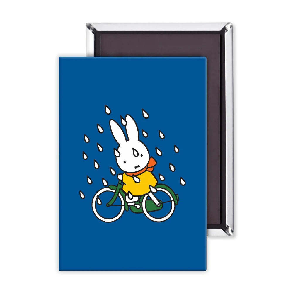 [Miffy] Magnet - On Her Bike in the Rain