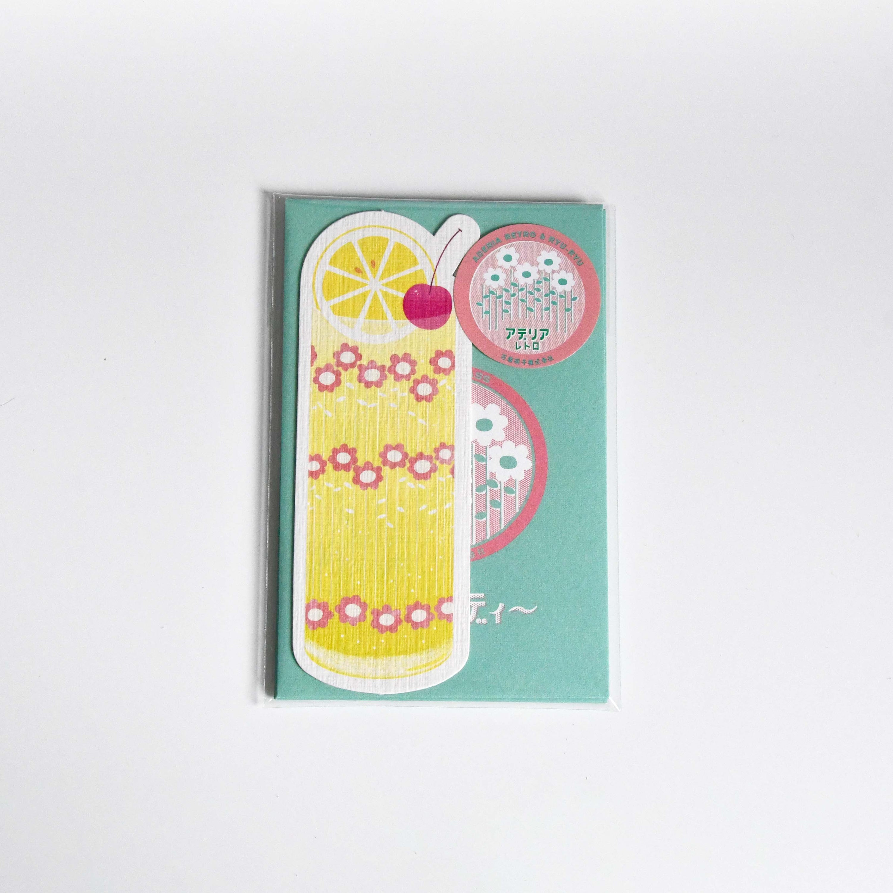 Aderia Retro Mini Dice Cut Letter Card Set, Japanese retro illustration and high-quality design