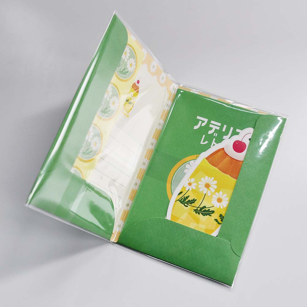 Aderia Retro Mini letter set, Japanese retro illustration and high-quality design