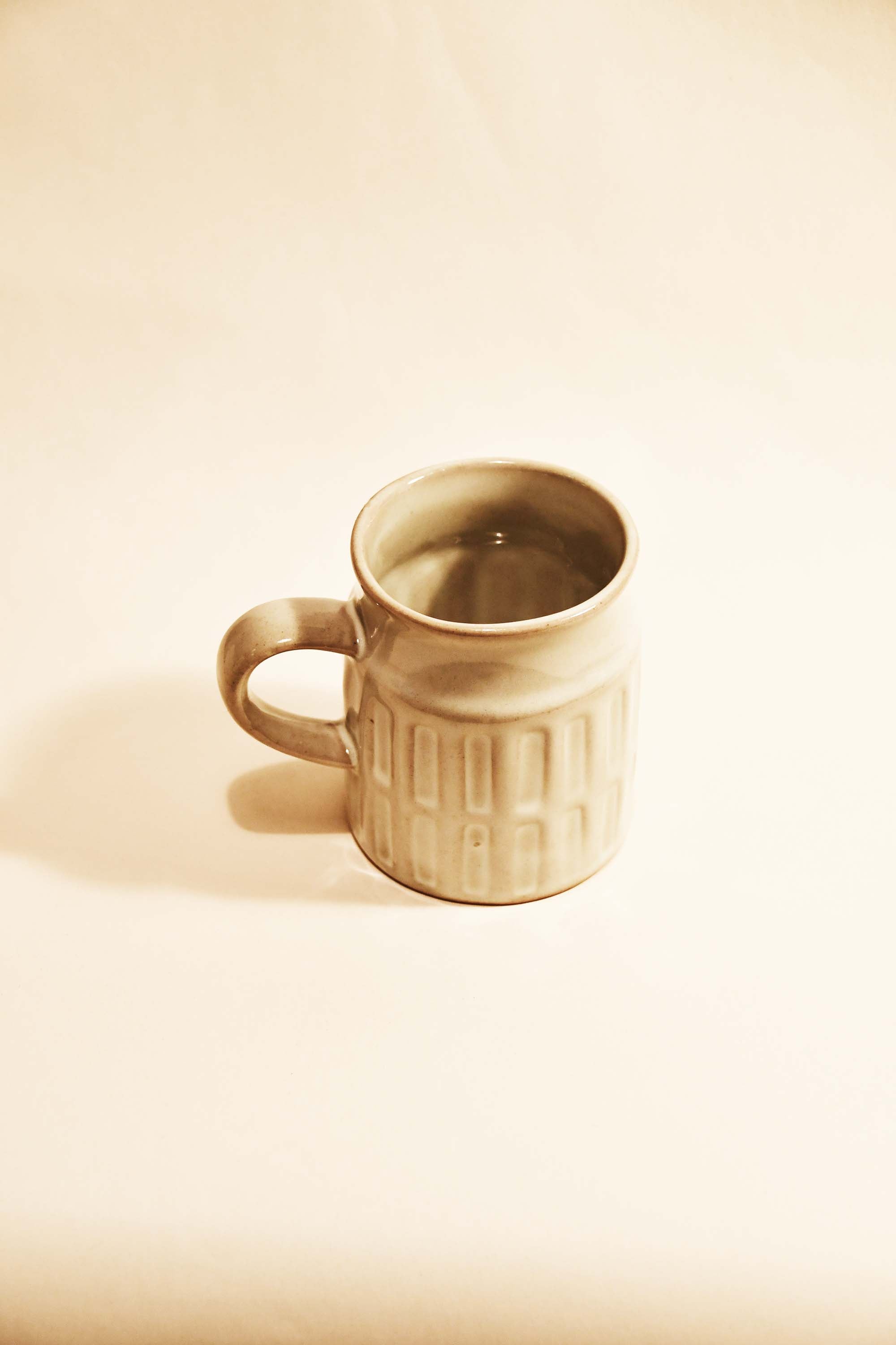 [Setoyaki] MOLD MUG L VERTICAL - White