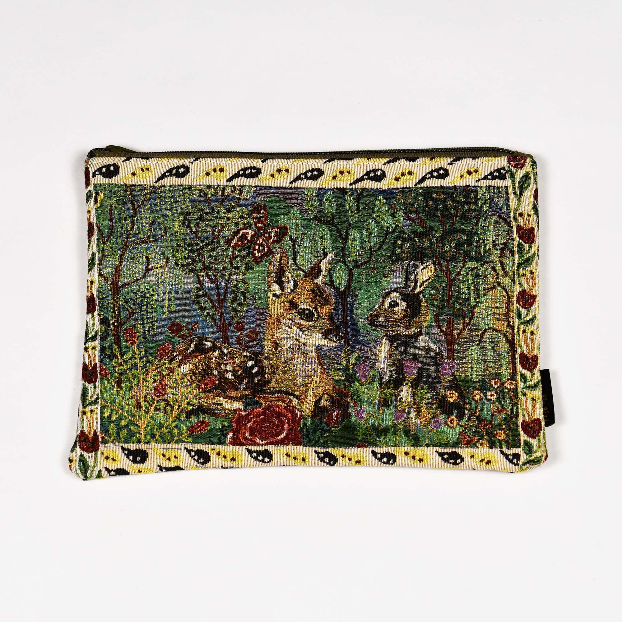 Nathalie Lete Animal Embroidery Flat Pouch Bambi