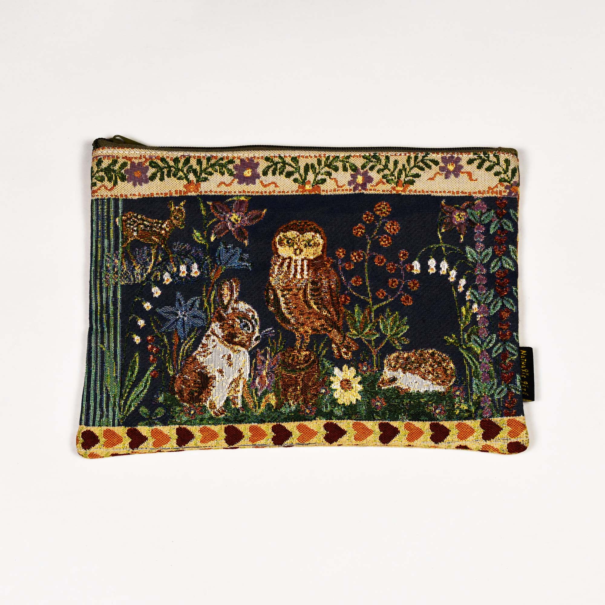 Nathalie Lete Animal Embroidery Flat Pouch Owl