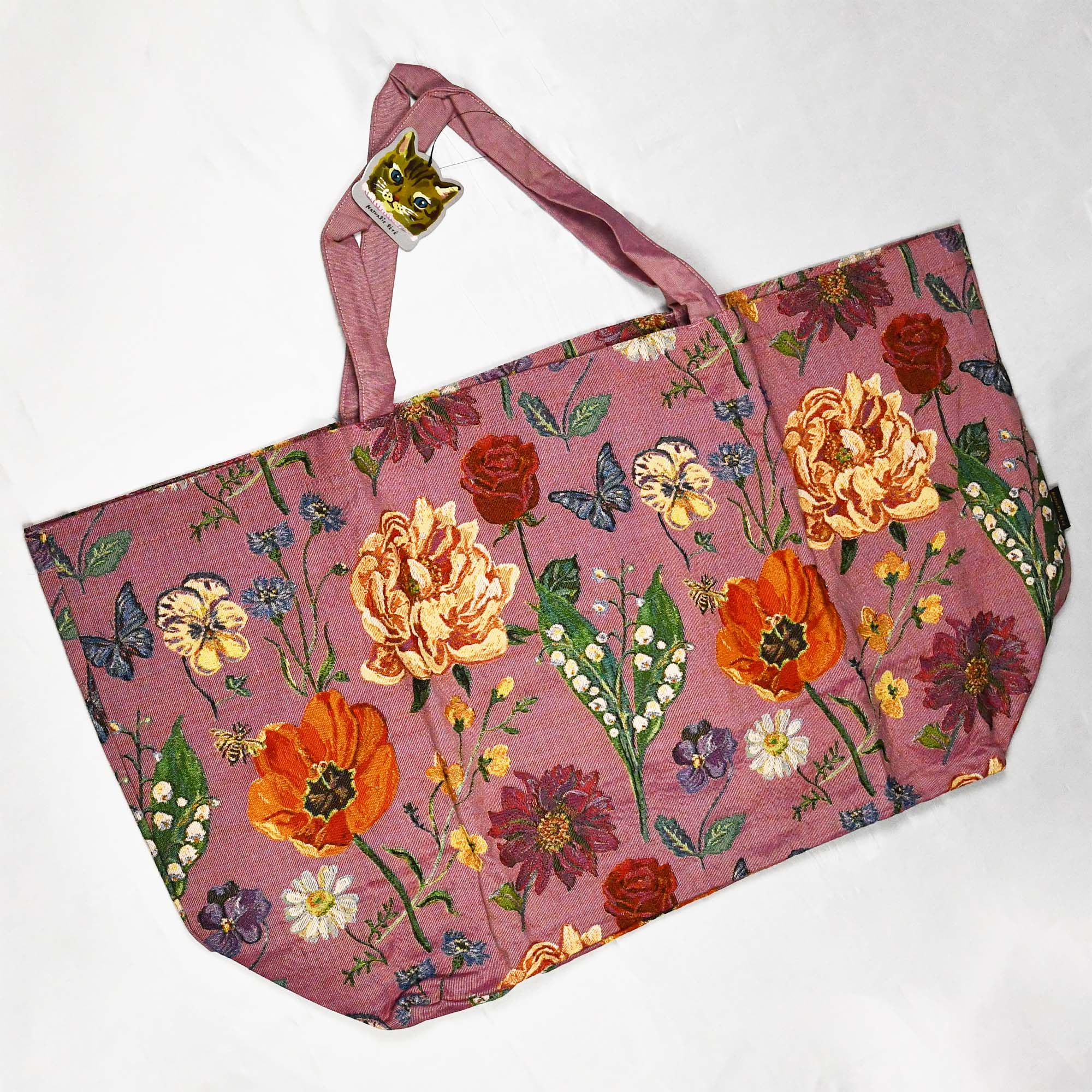 Nathalie Lete Extra Large Market Bag Flowers