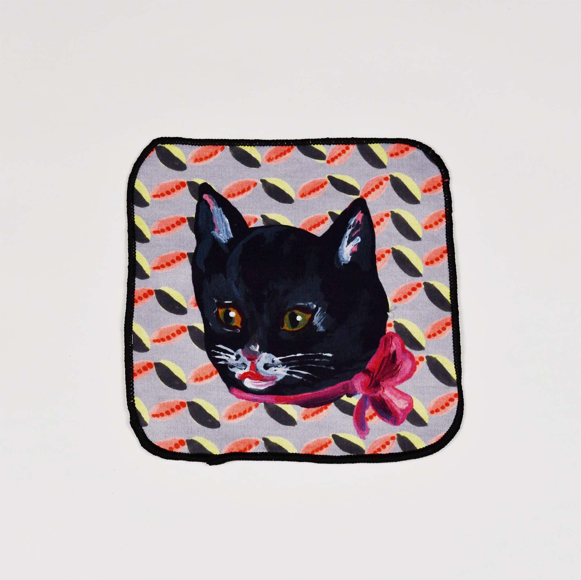 Nathalie Lete Mini Hand Towel Black Cat