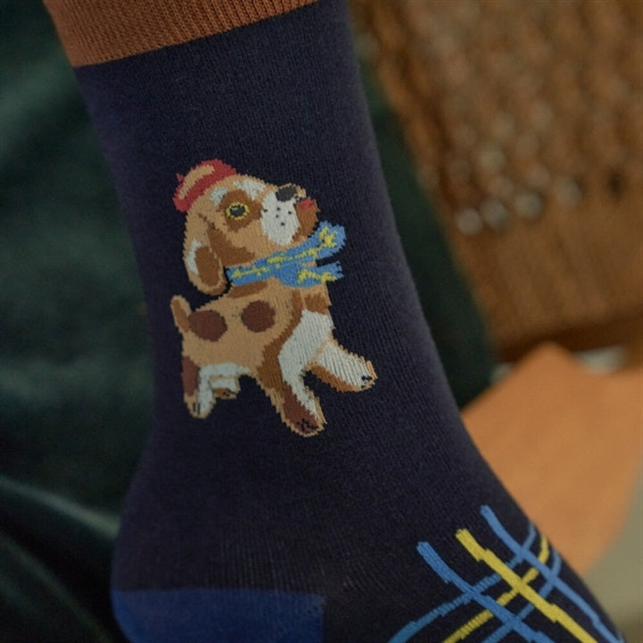 Nathalie Lete Luxury Socks Dog with Hat