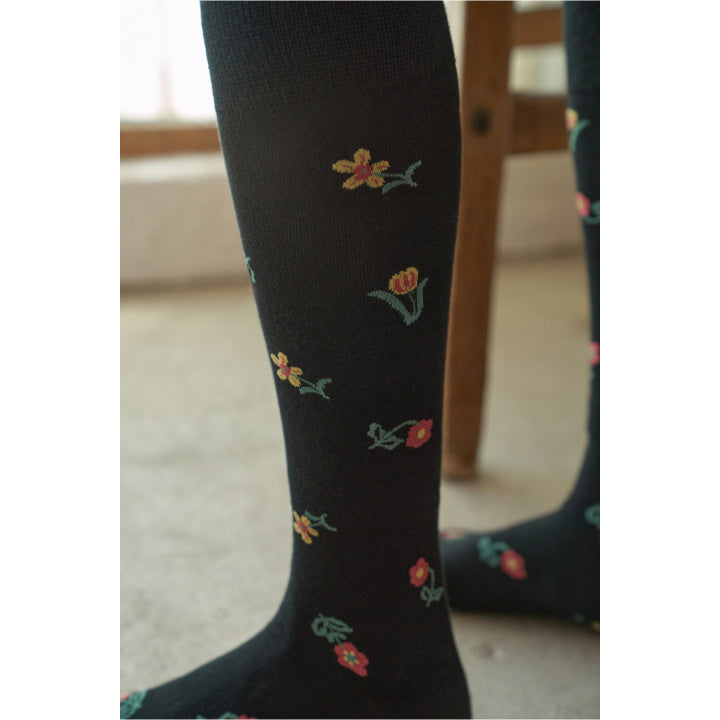 Nathalie Lete Luxury Knee High Stocking Mini Flowers