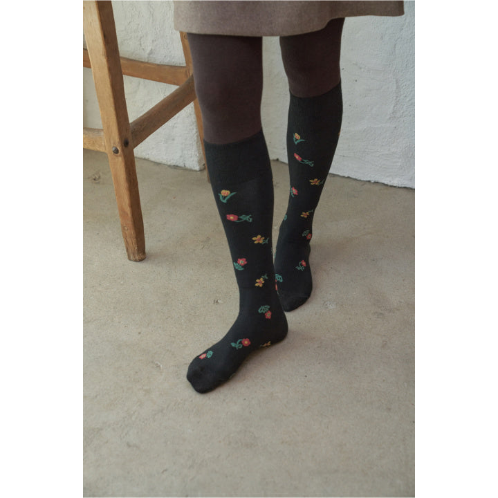 Nathalie Lete Luxury Knee High Stocking Mini Flowers