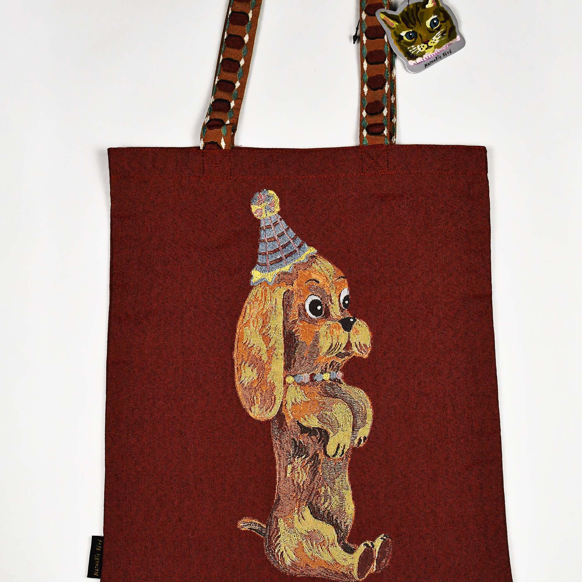 Nathalie Lete Rectangle Animal Tote Bag Dog