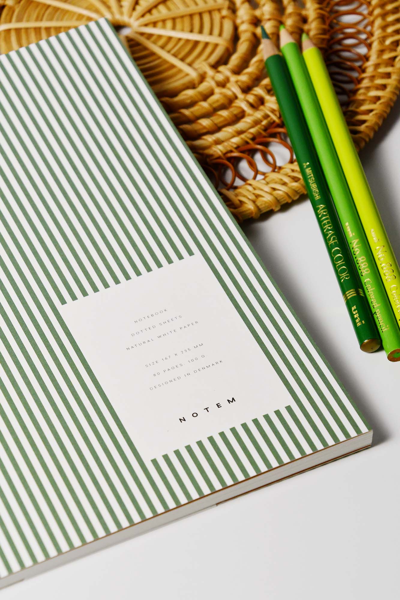NOTEM VITA Softcover Notebook Medium Green Lines