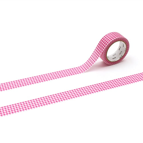 mt. Deco Masking Tape Check Pink, Japanese brand