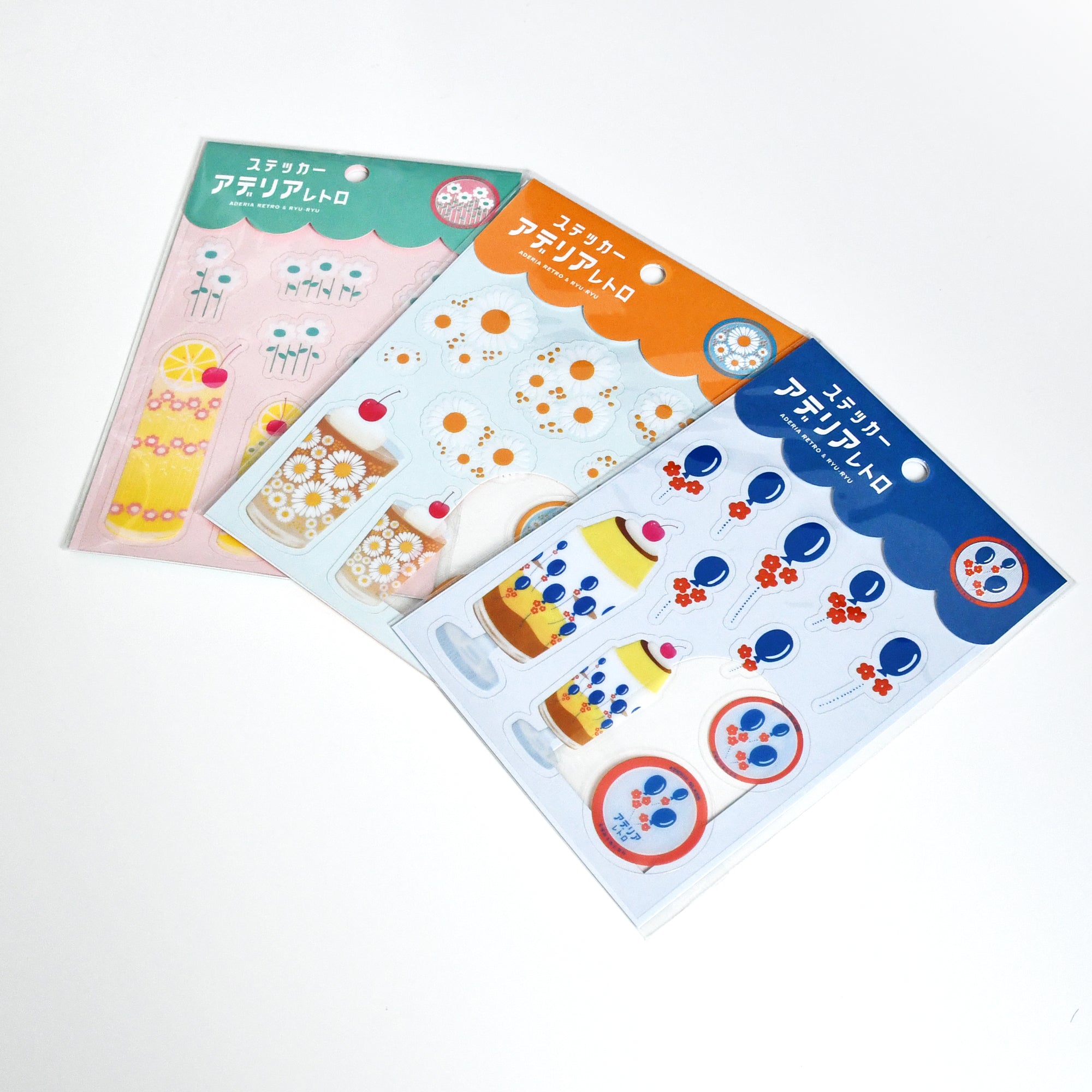 Aderia Retro PVC sticker, Japanese retro illustration and high-quality design