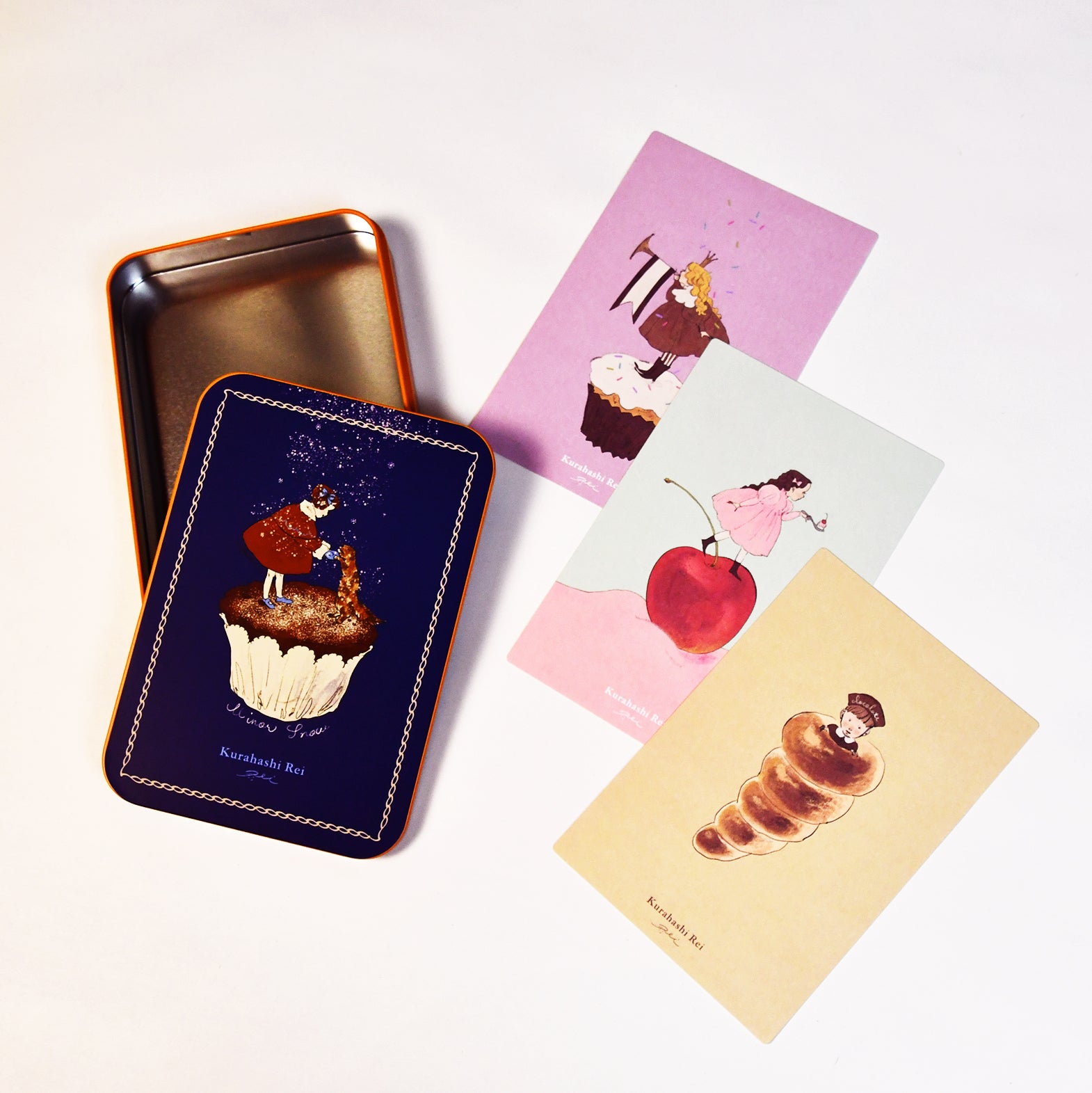 [Rei Kurahashi] Can Case & Postcards set - Navy