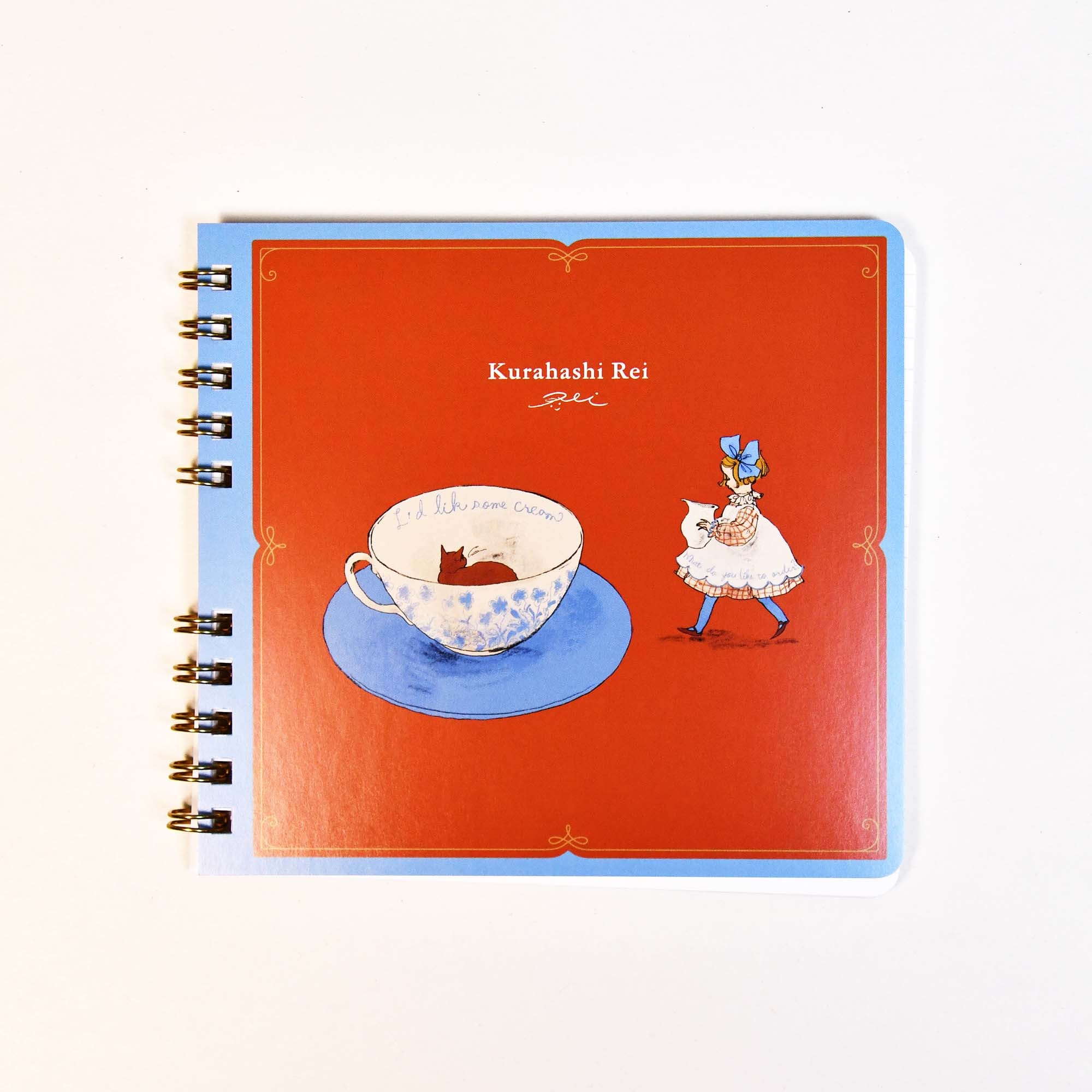 [Rei Kurahashi] Square Ring Note Lined - Tea