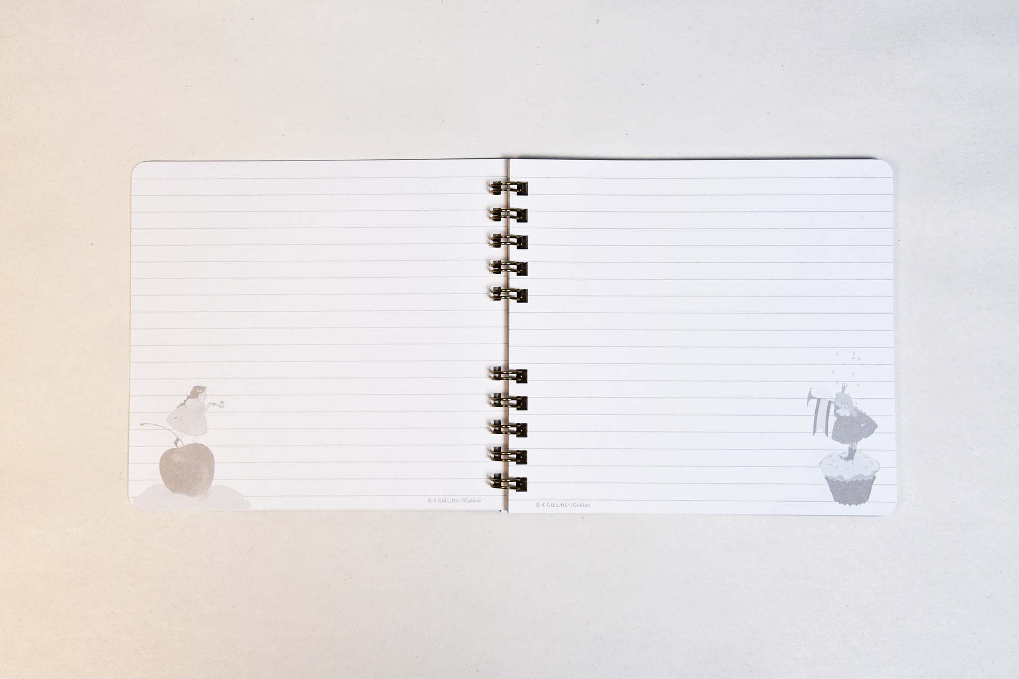 [Rei Kurahashi] Square Ring Note Lined - Tea
