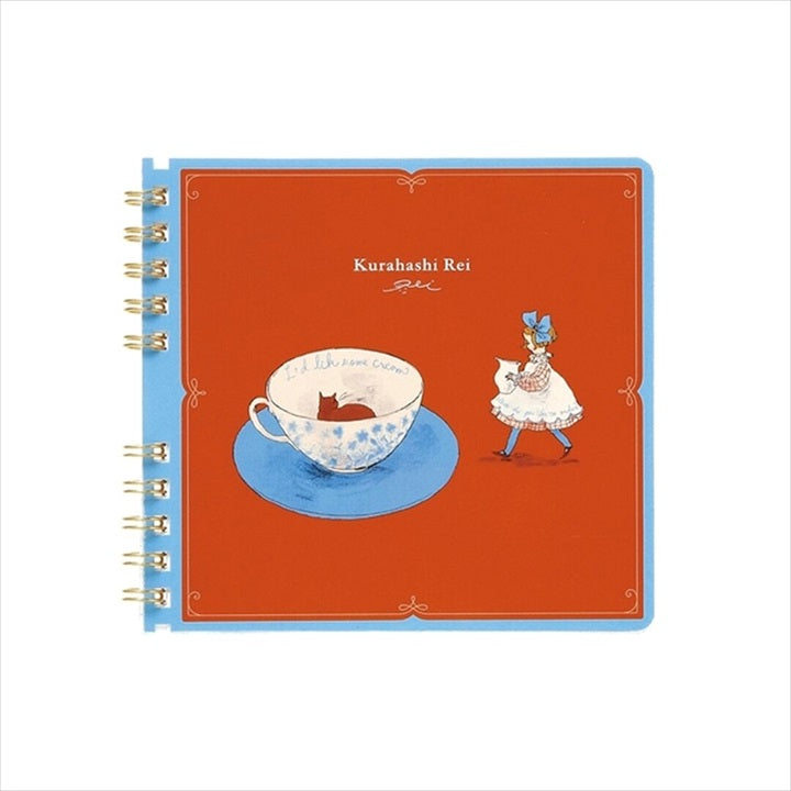 [Rei Kurahashi] Square Ring Note Lined - Tea