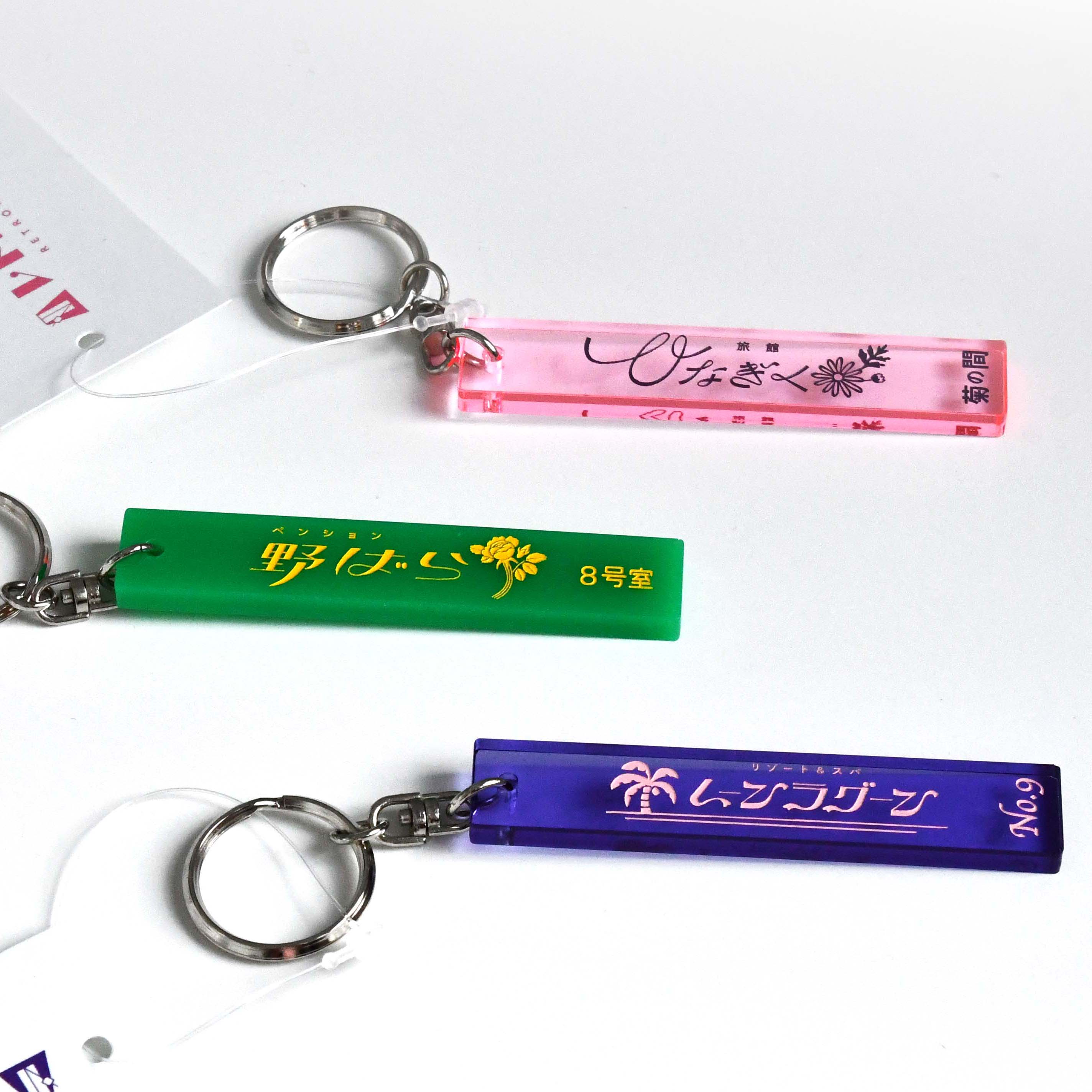 Retronome Japan Retro Hotel Design Room Key Chain