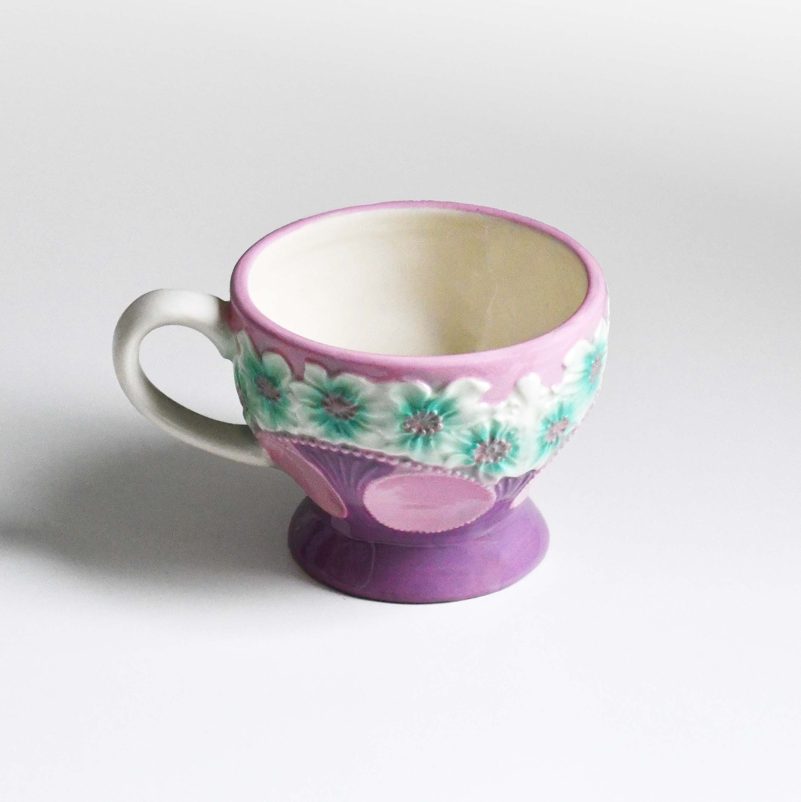 Rice Denmark Flower Emboss Ceramic Mug cup, Lavender