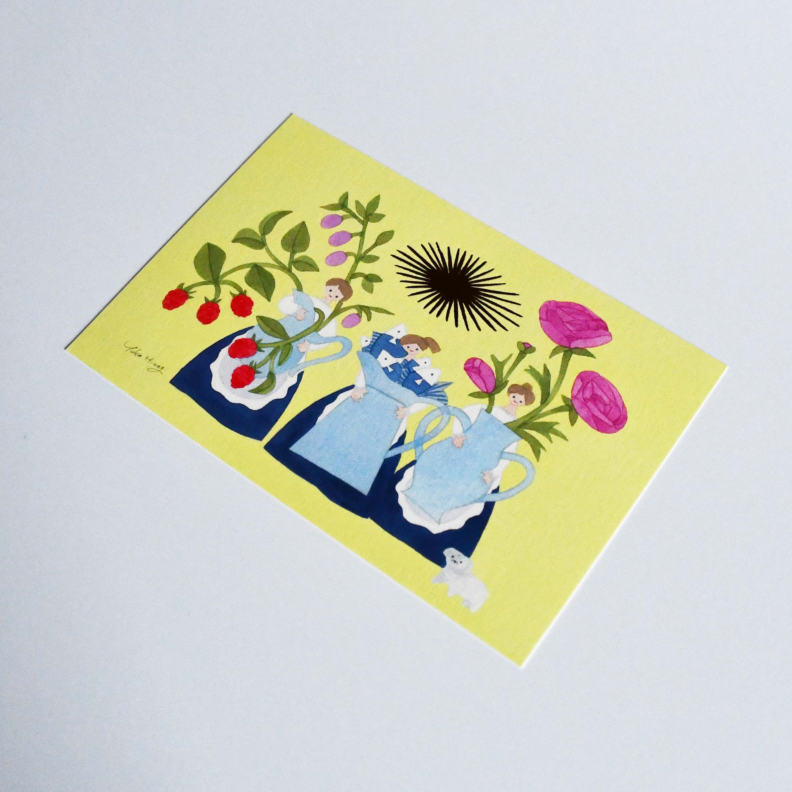 Yuka Hiragi Japanese illustrator Postcard Rich fruits
