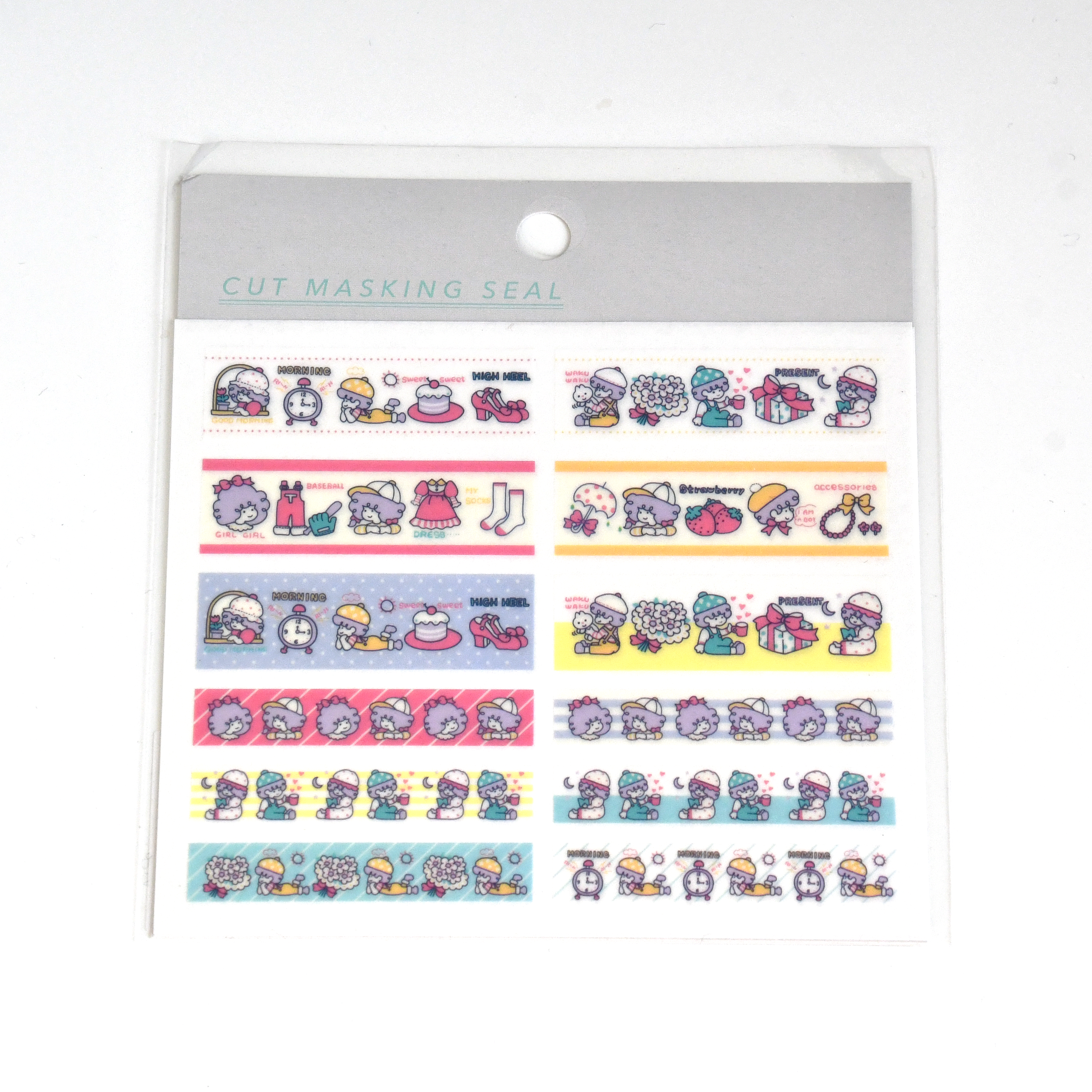 Shimojima Masking tape sticker, Japanese retro character 