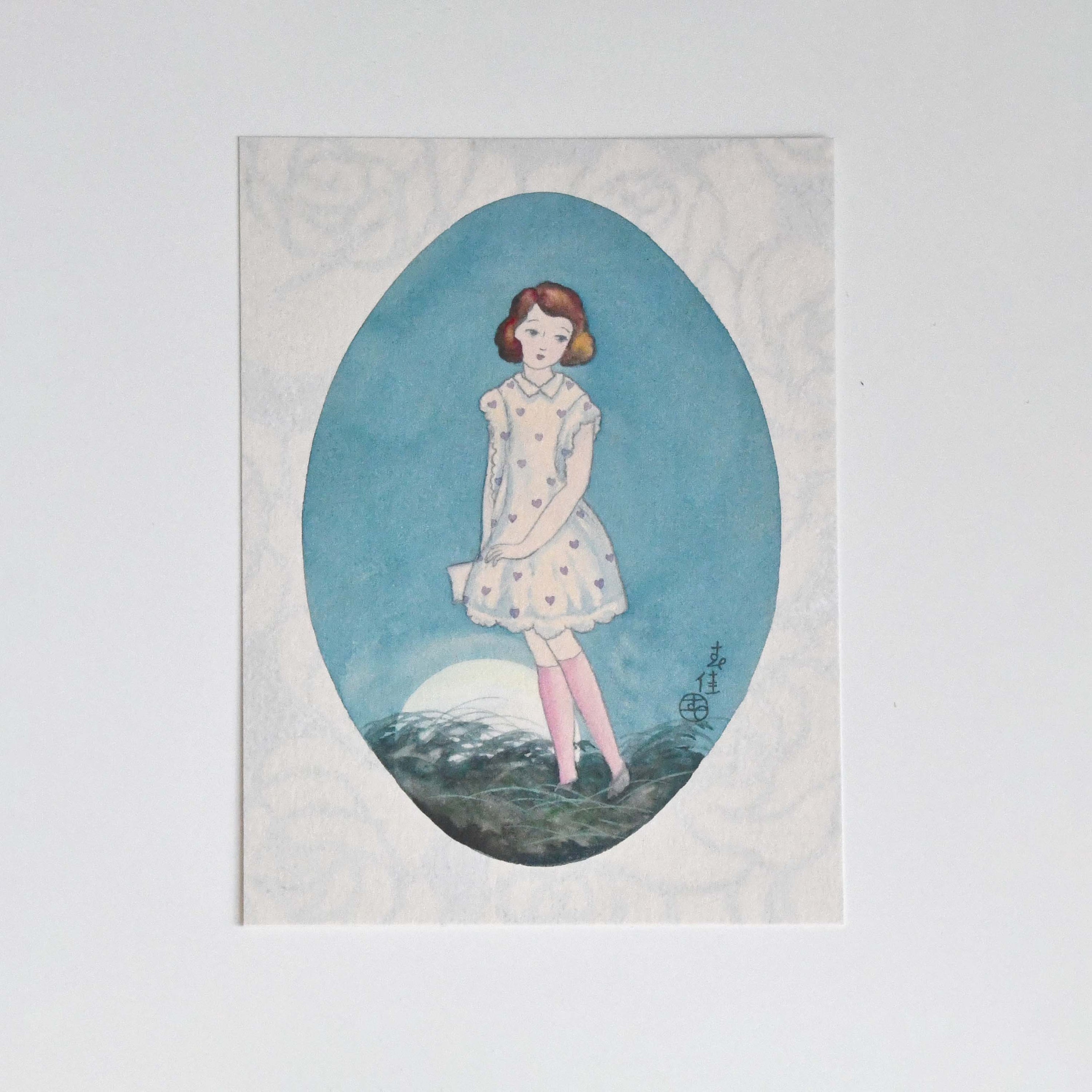 Shunka Takahashi Dress, Japanese illustration Postcard