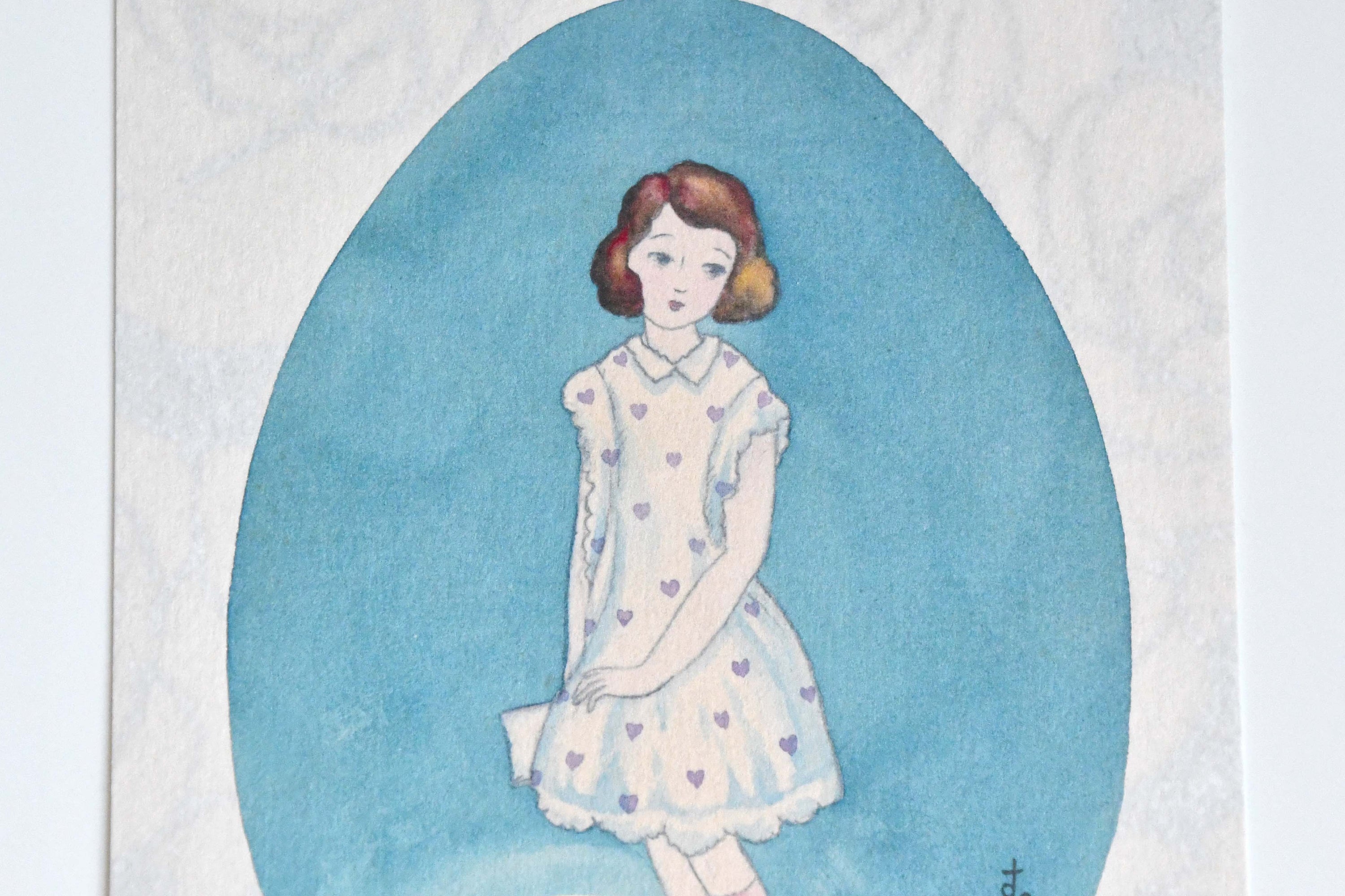 Shunka Takahashi Dress, Japanese illustration Postcard