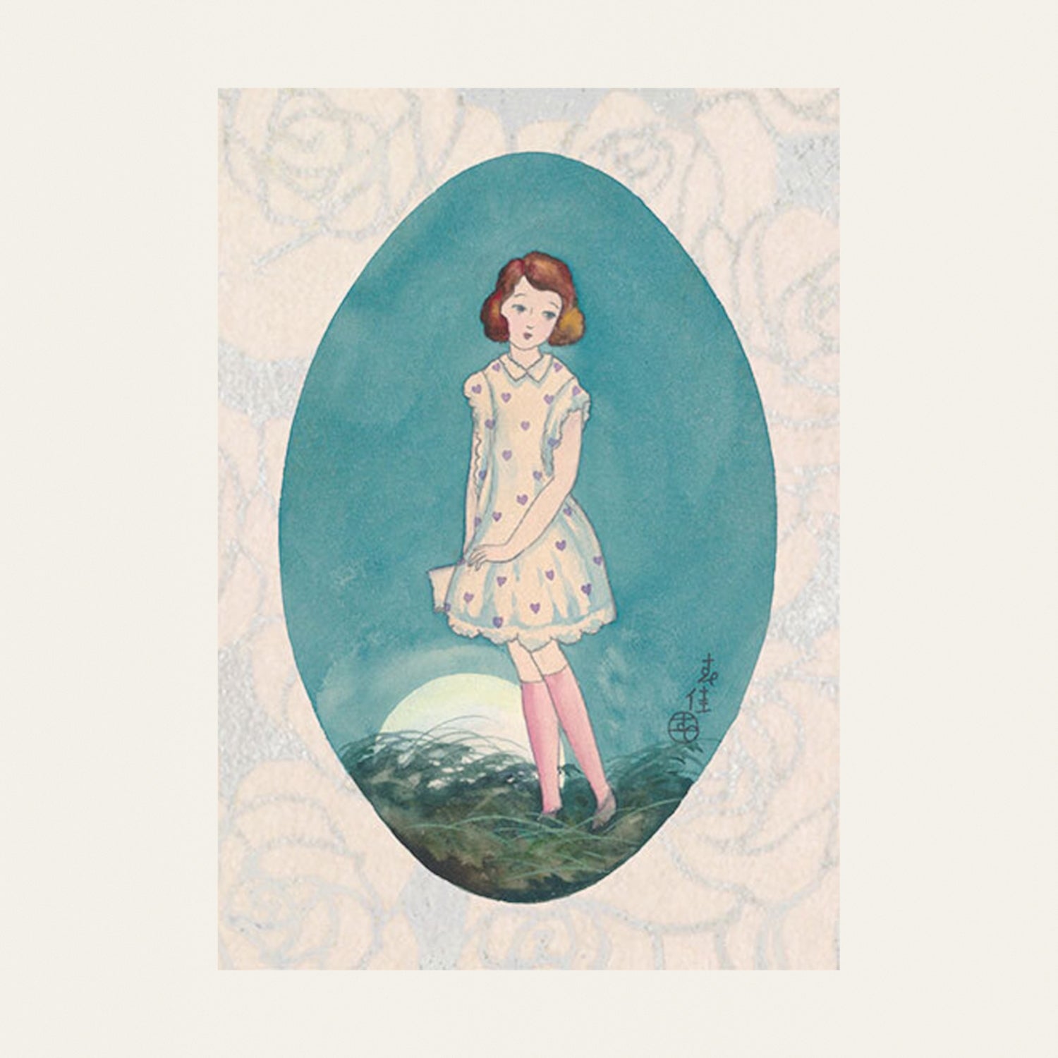 Shunka Takahashi Dress, Japanese illustration Postcard