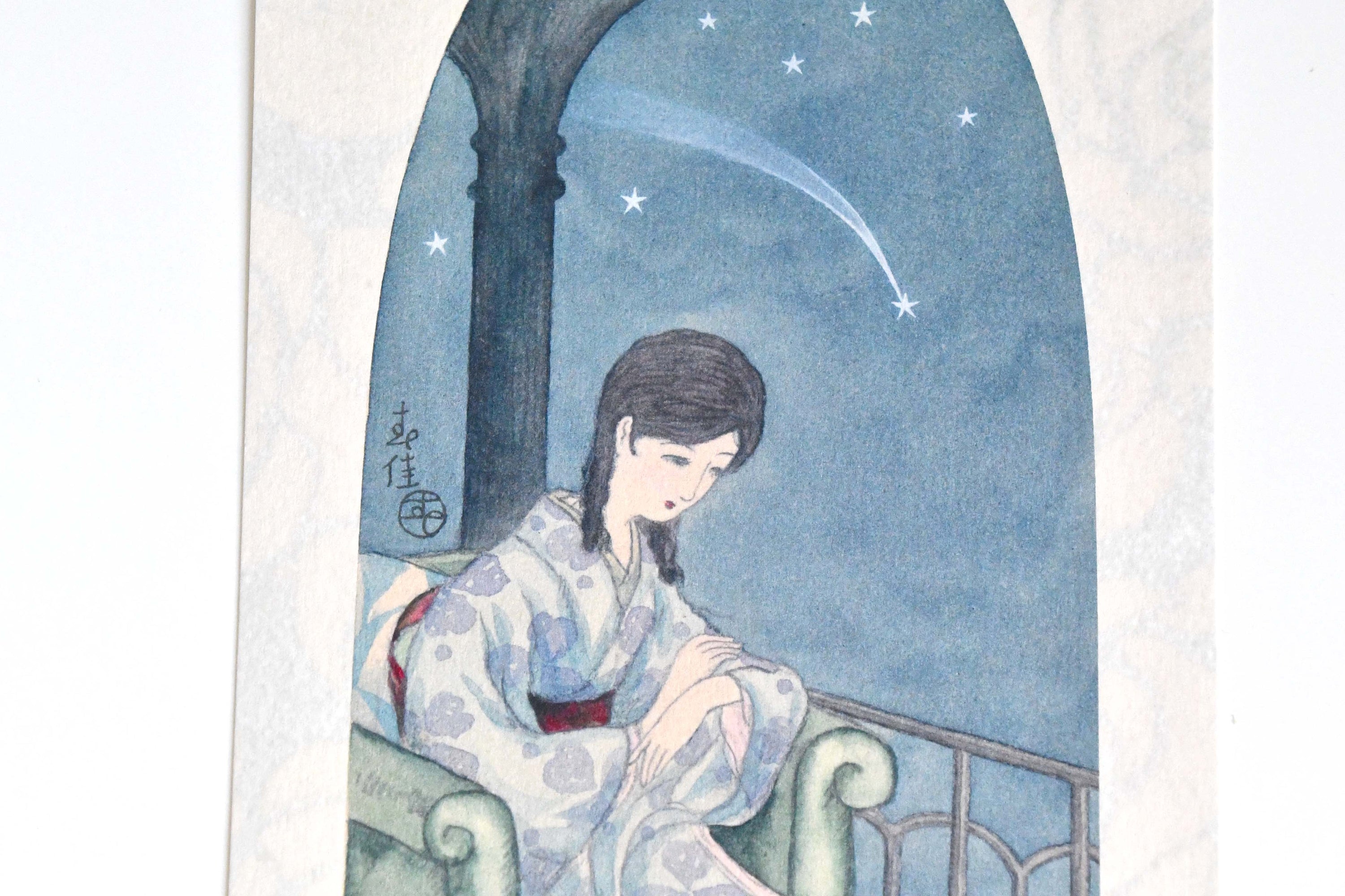 Shunka Takahashi Star, Japanese illustration Postcard