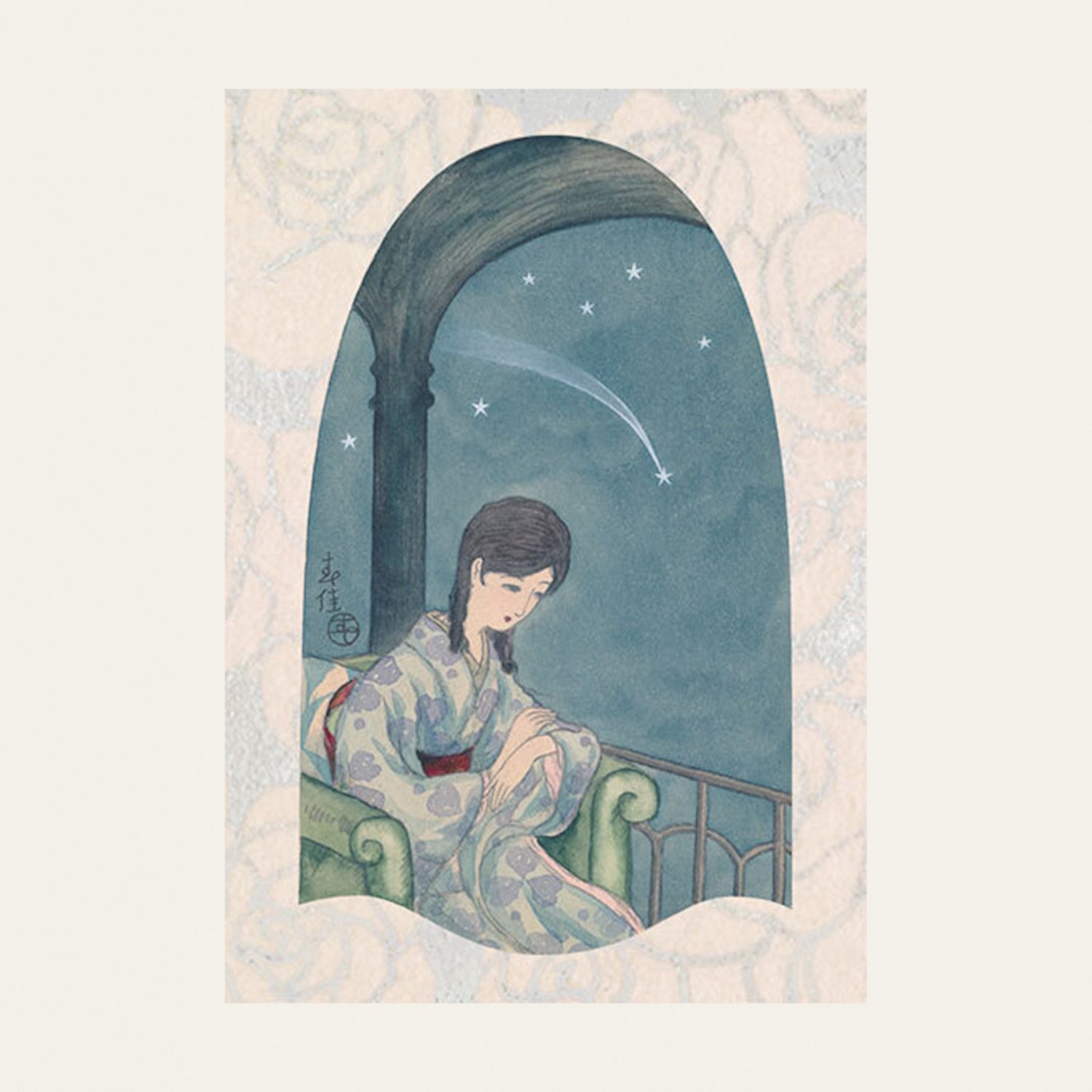 Shunka Takahashi Star, Japanese illustration Postcard