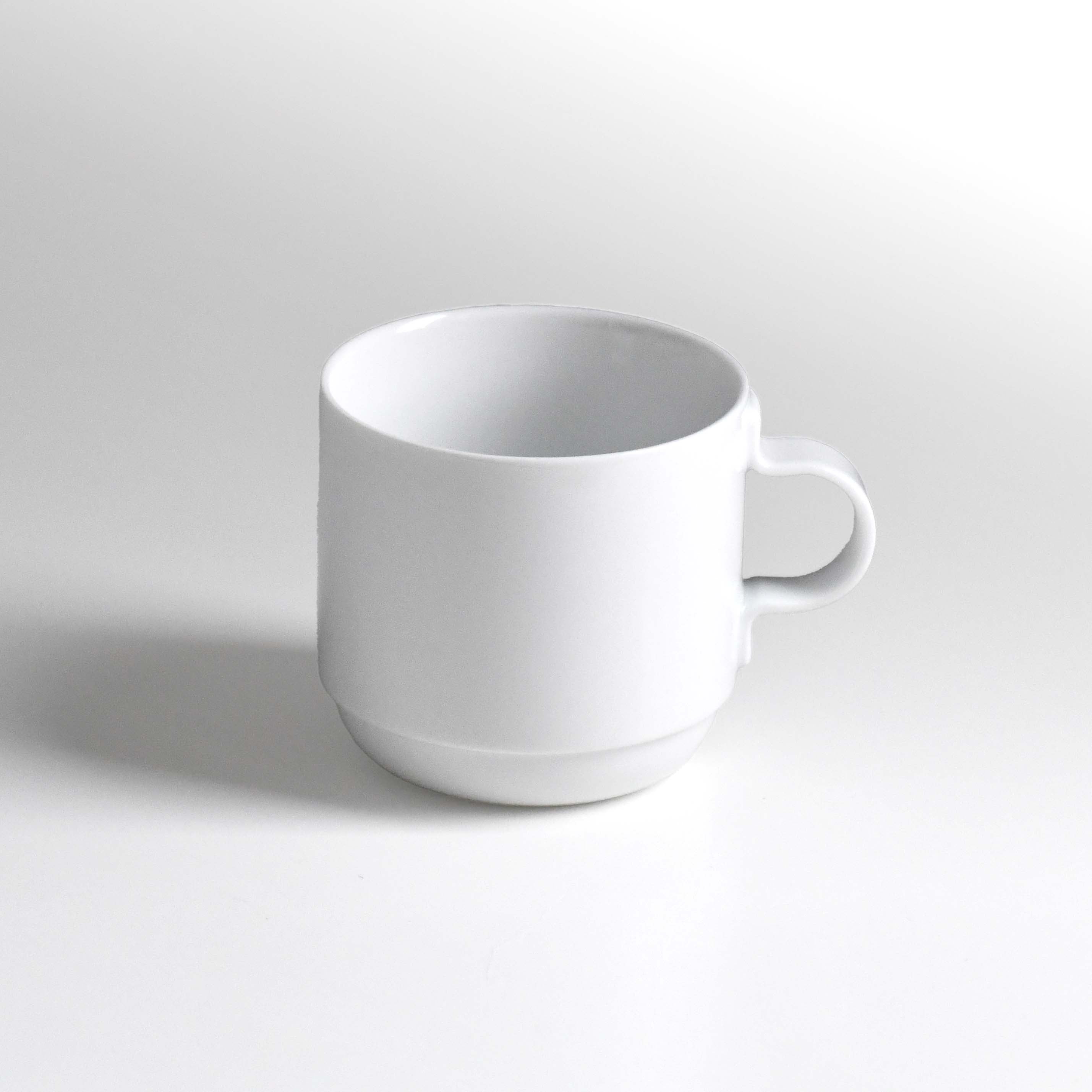 TAF Japanese Aritayaki Modern Ceramic Mug Cup, White