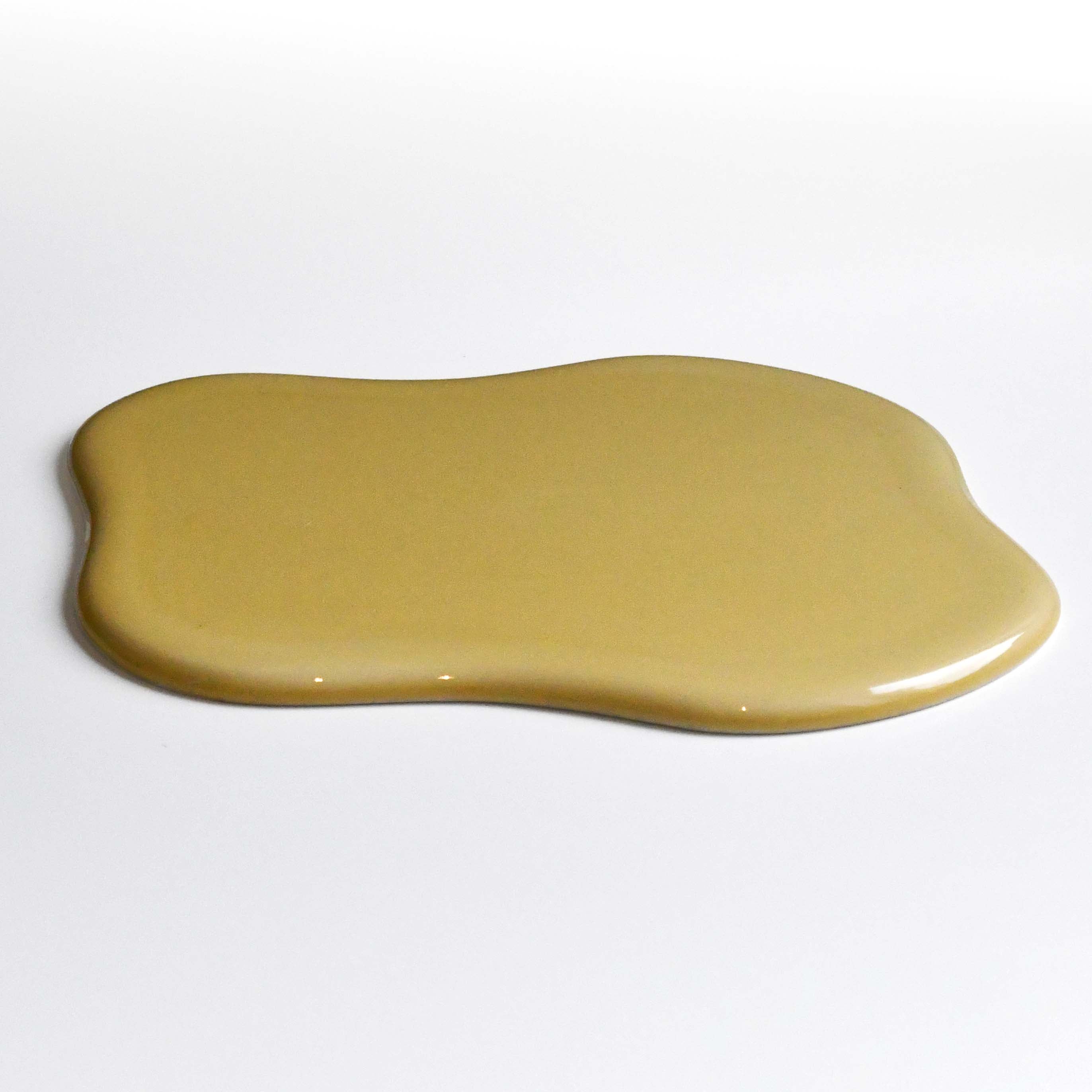 TAF Japanese Aritayaki Modern Ceramic tray, Yellow