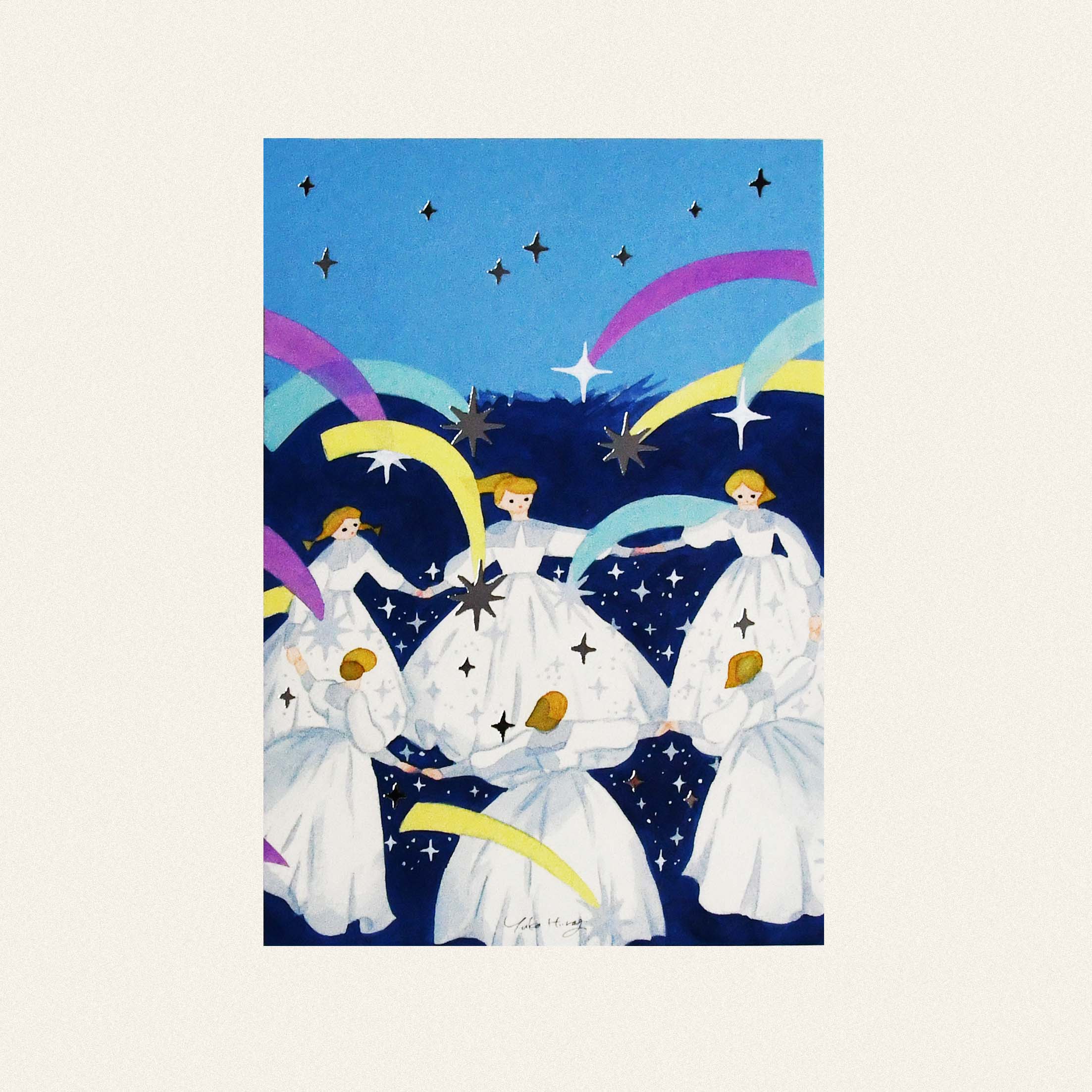 Yuka Hiragi Japanese illustrator Postcard Collecting star