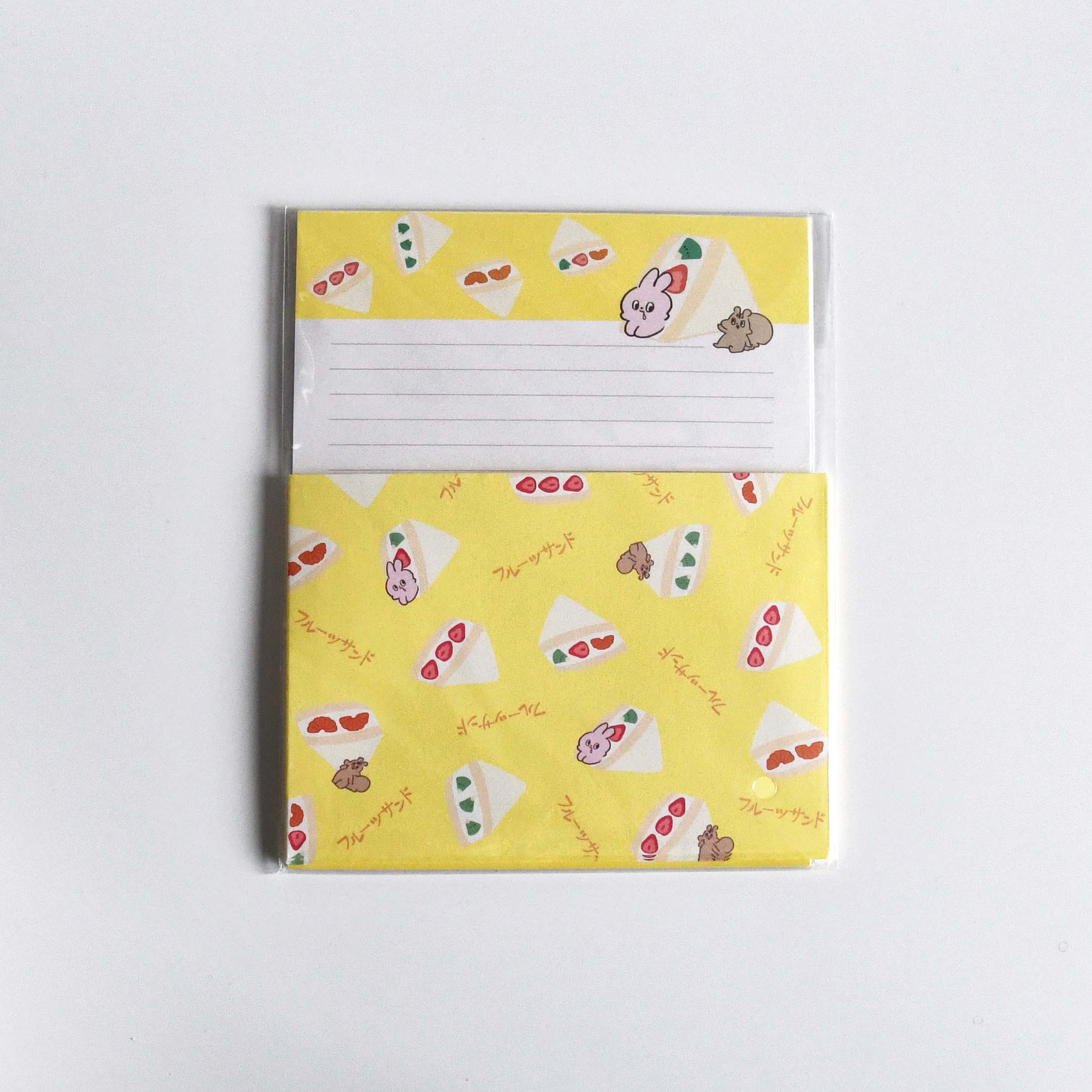 Yummy Mummy Cafe Stationary Series Made in Japan, Letter set Fruits Sand