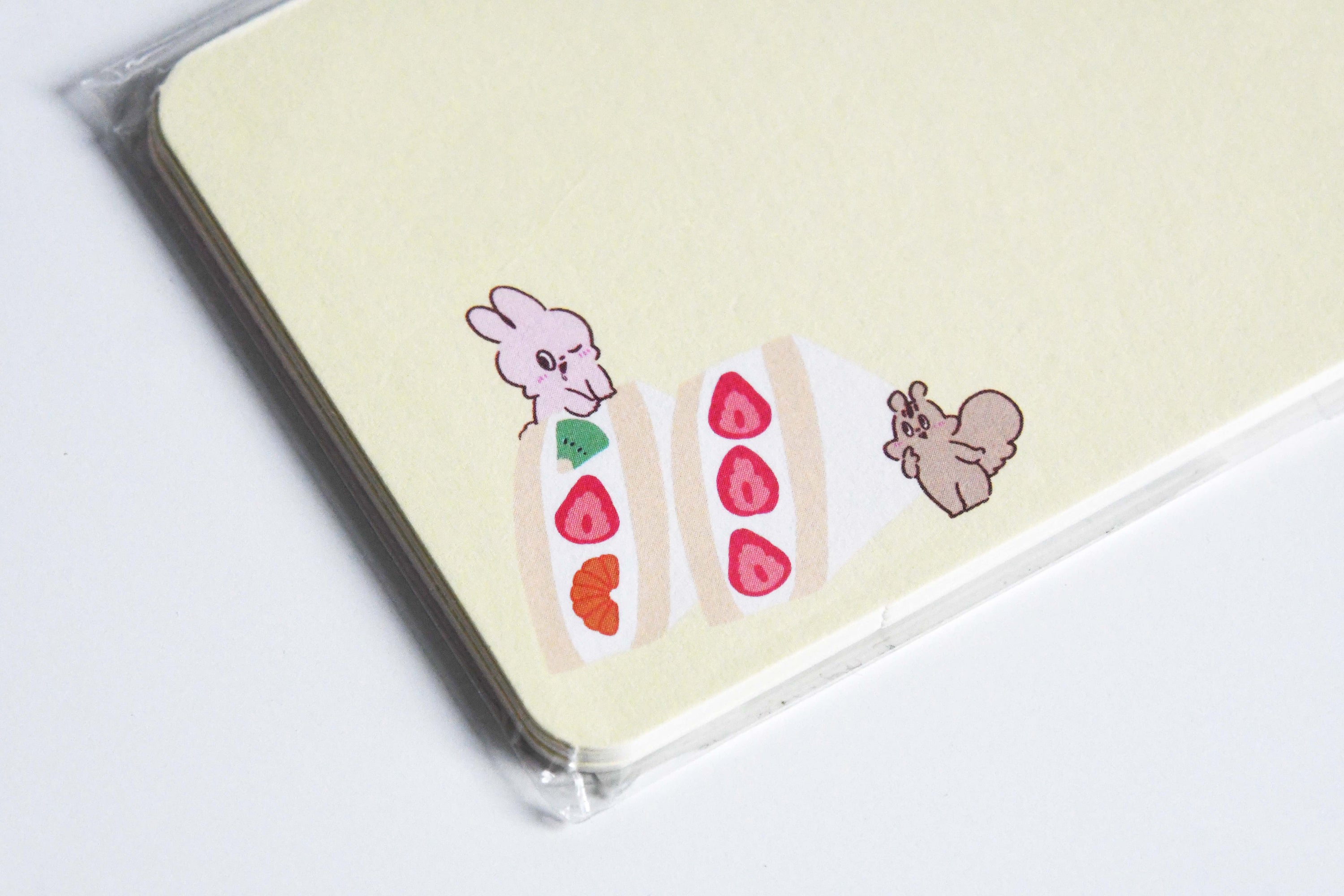 Yummy Mummy Cafe Stationary Series Made in Japan, Message card Fruits sand