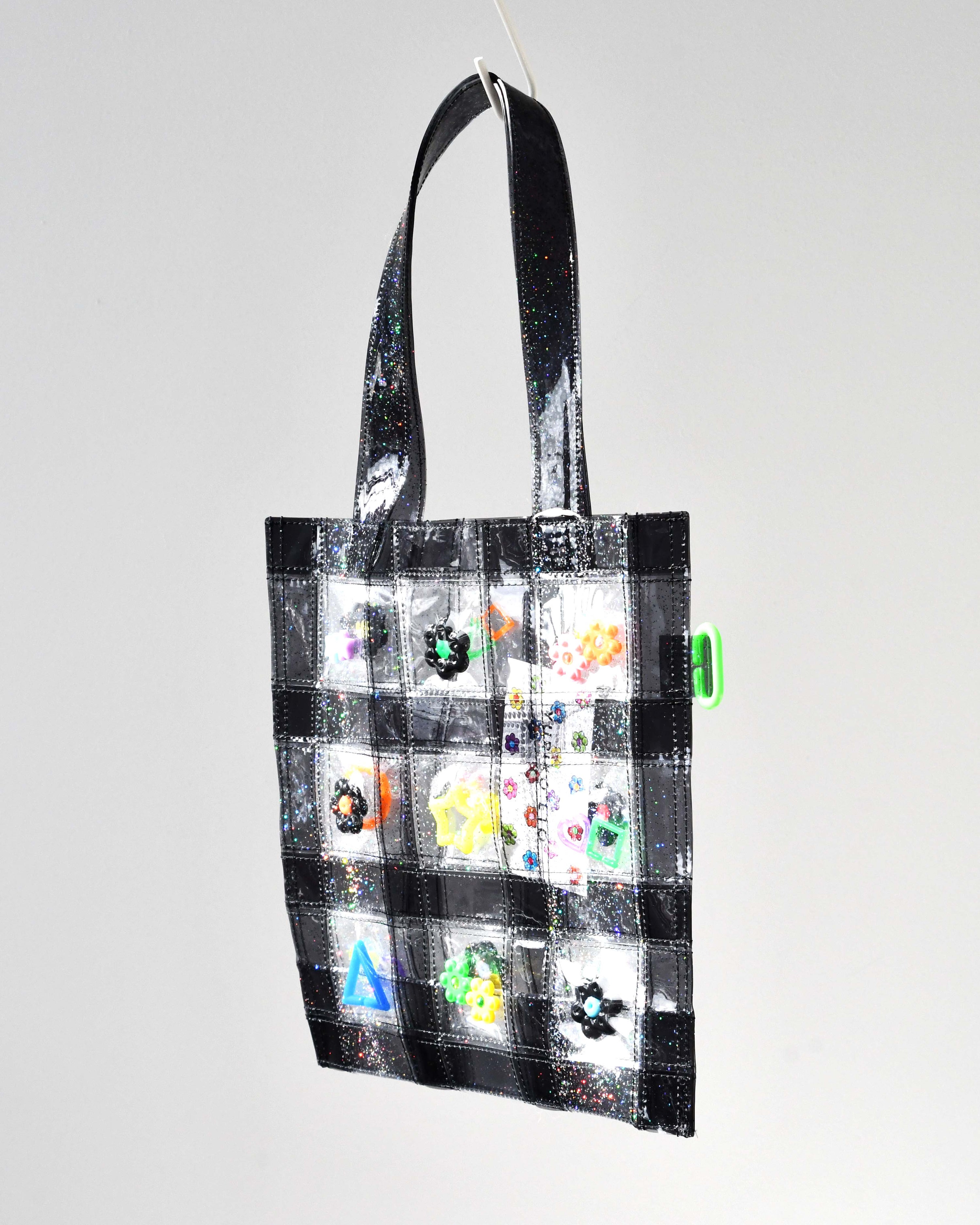 YURIKO ETO Japanese designer, POP PVC Bag with Charms, Black