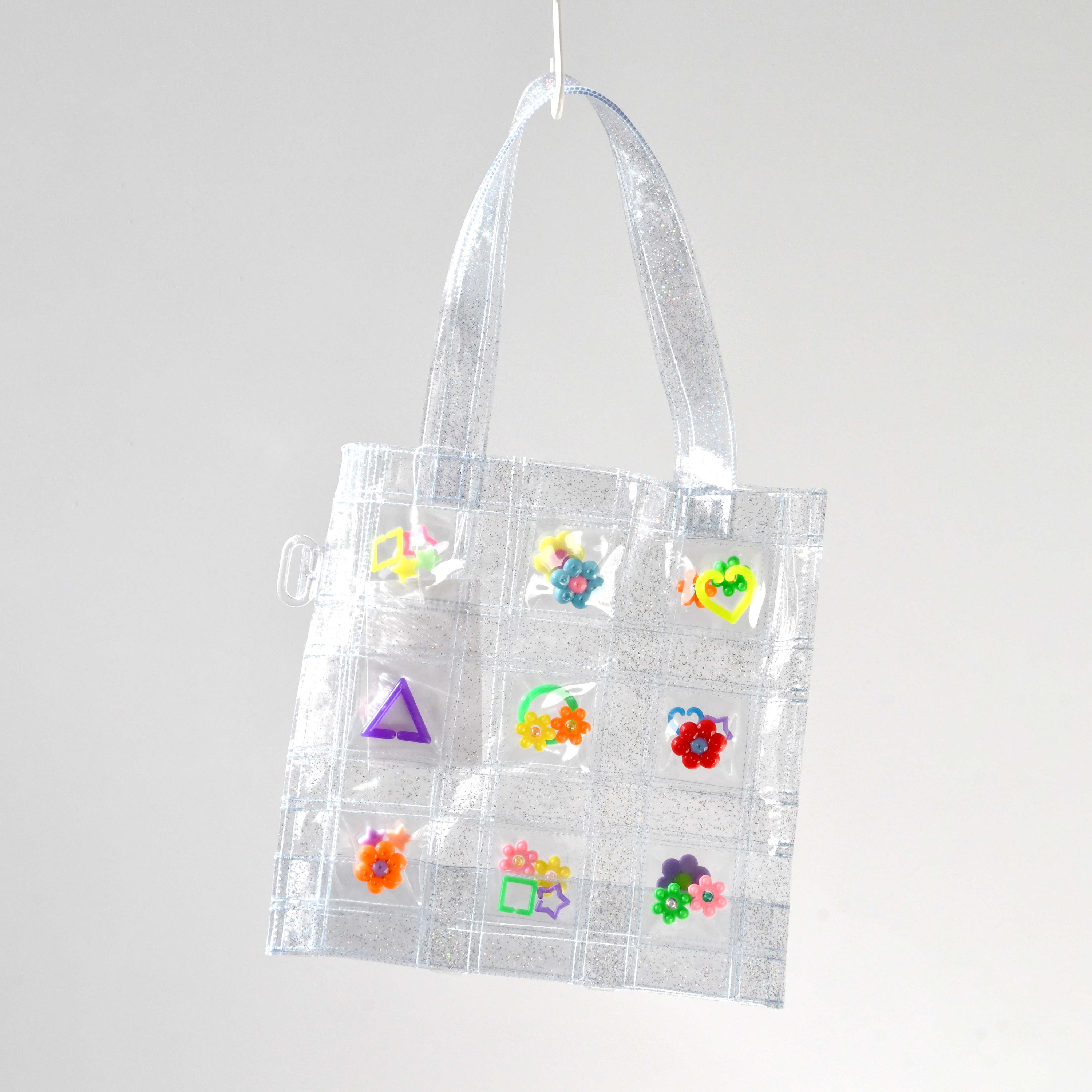 YURIKO ETO Japanese designer, POP PVC Bag with Charms, Clear