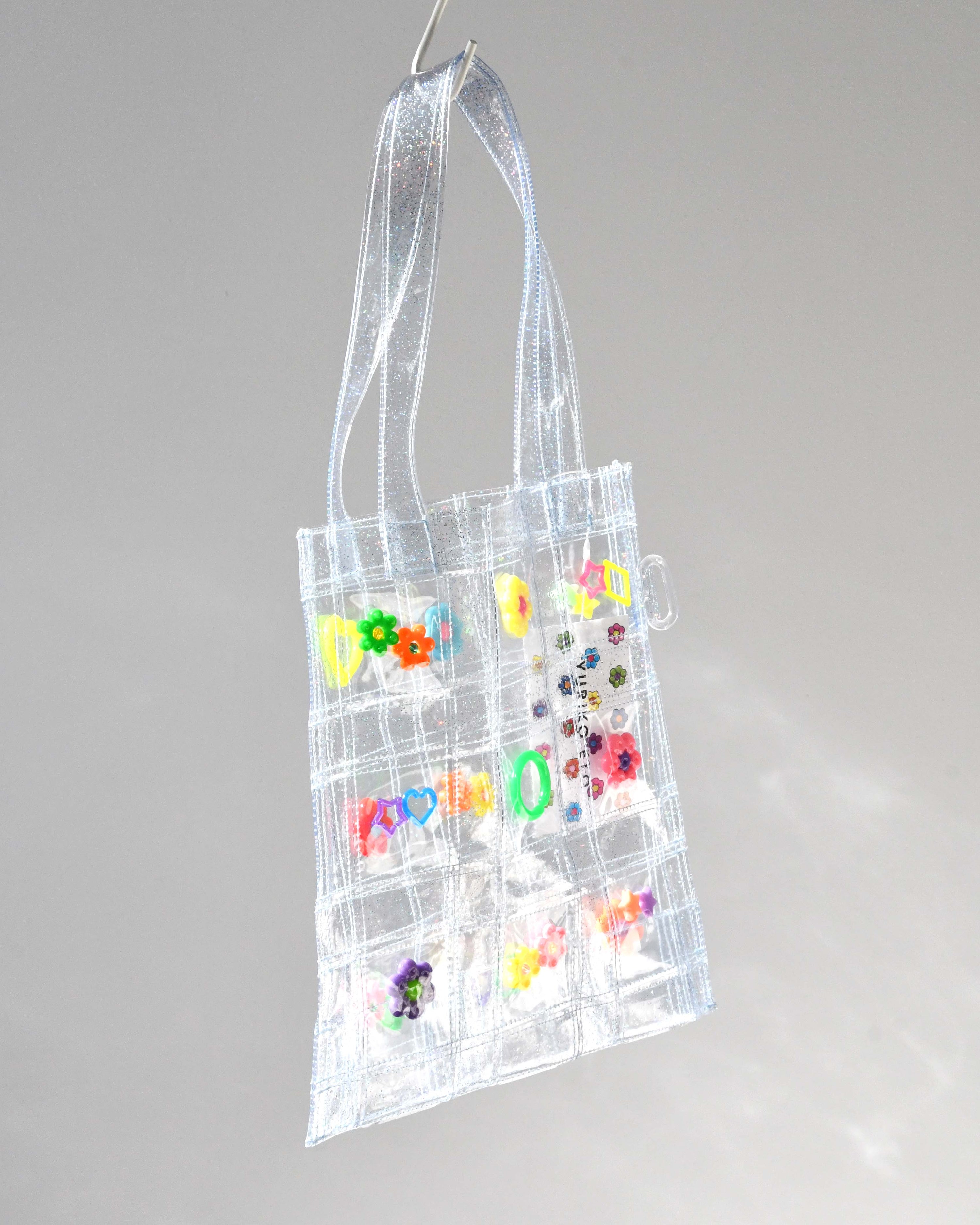 YURIKO ETO Japanese designer, POP PVC Bag with Charms, Clear