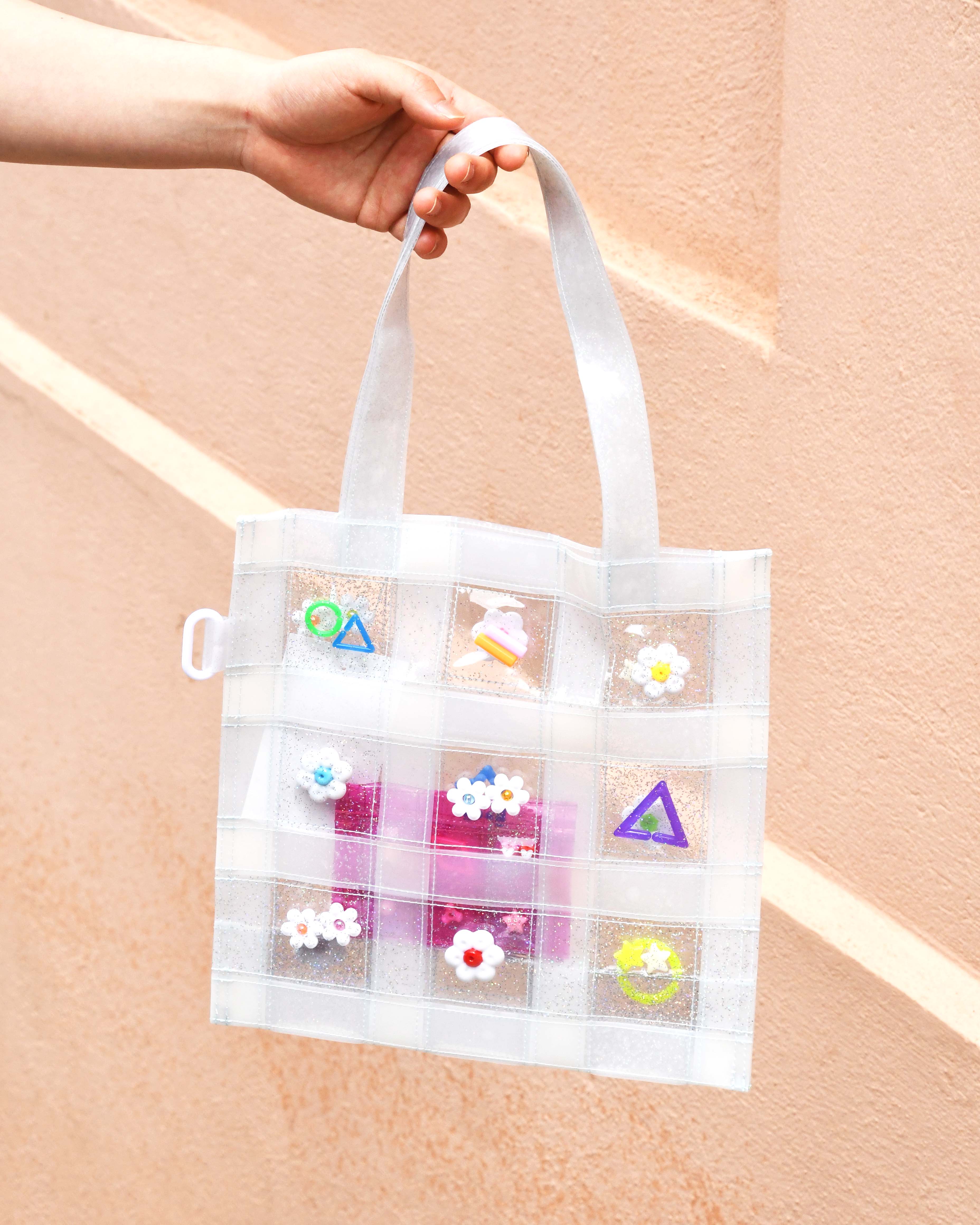 YURIKO ETO] PVC Bag with Charms - White – iii